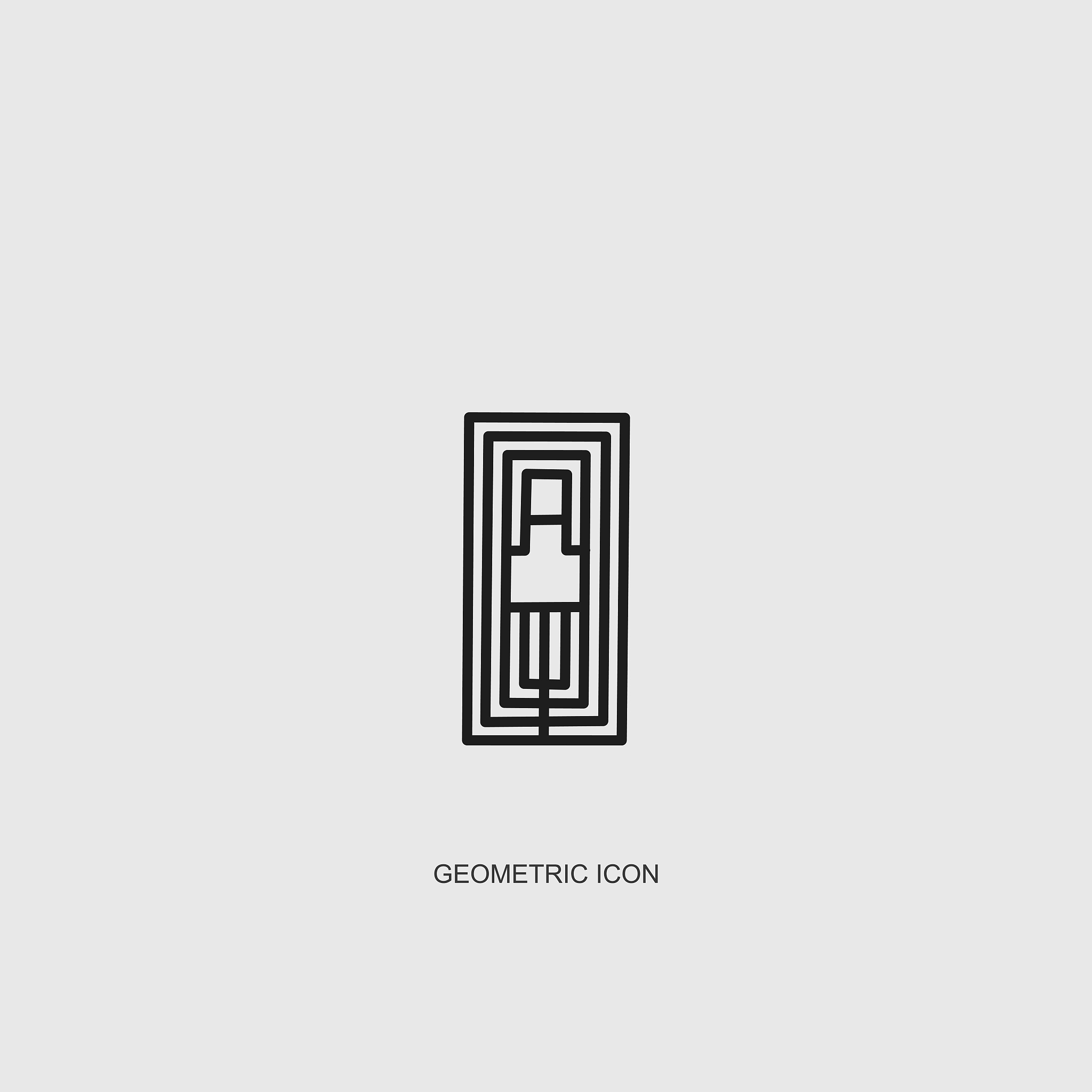 geometric line structure icon