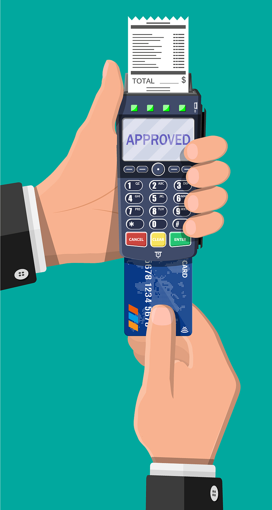 modern pos terminal bank payment device