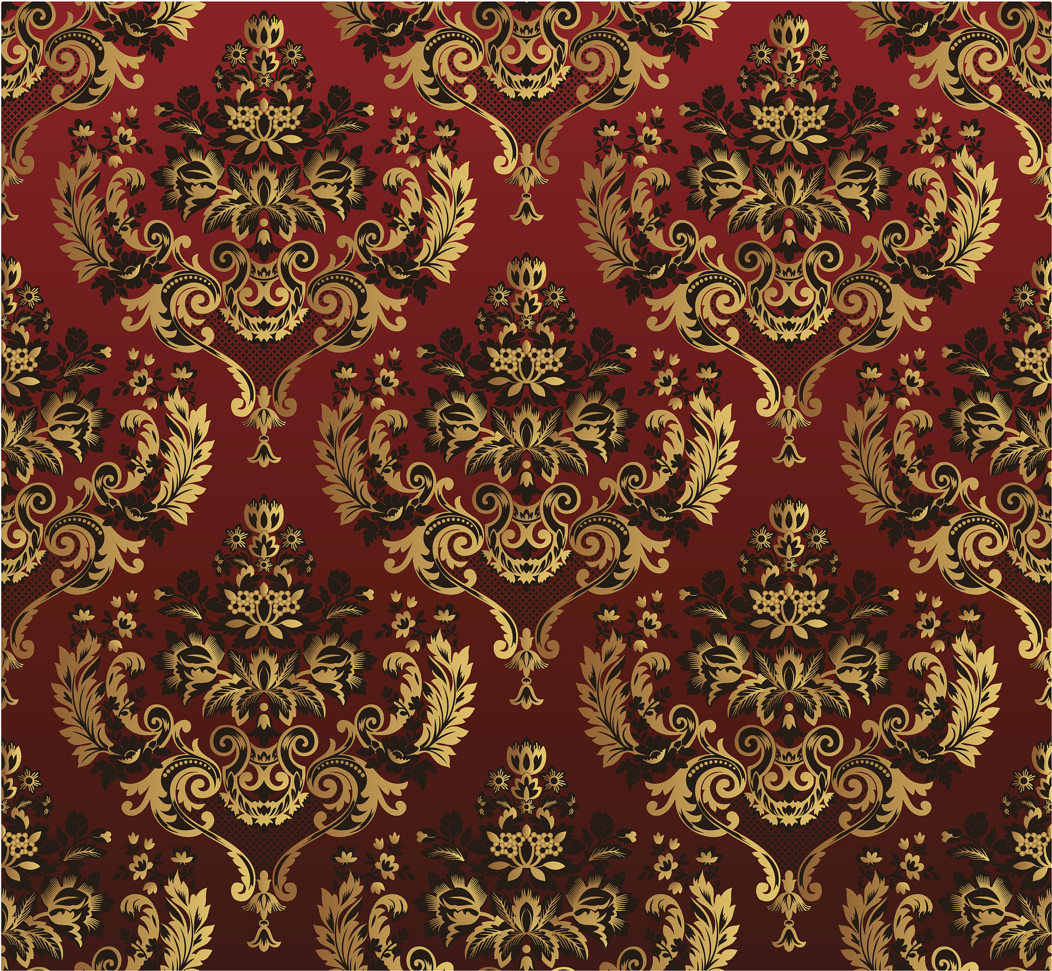seamless floral red