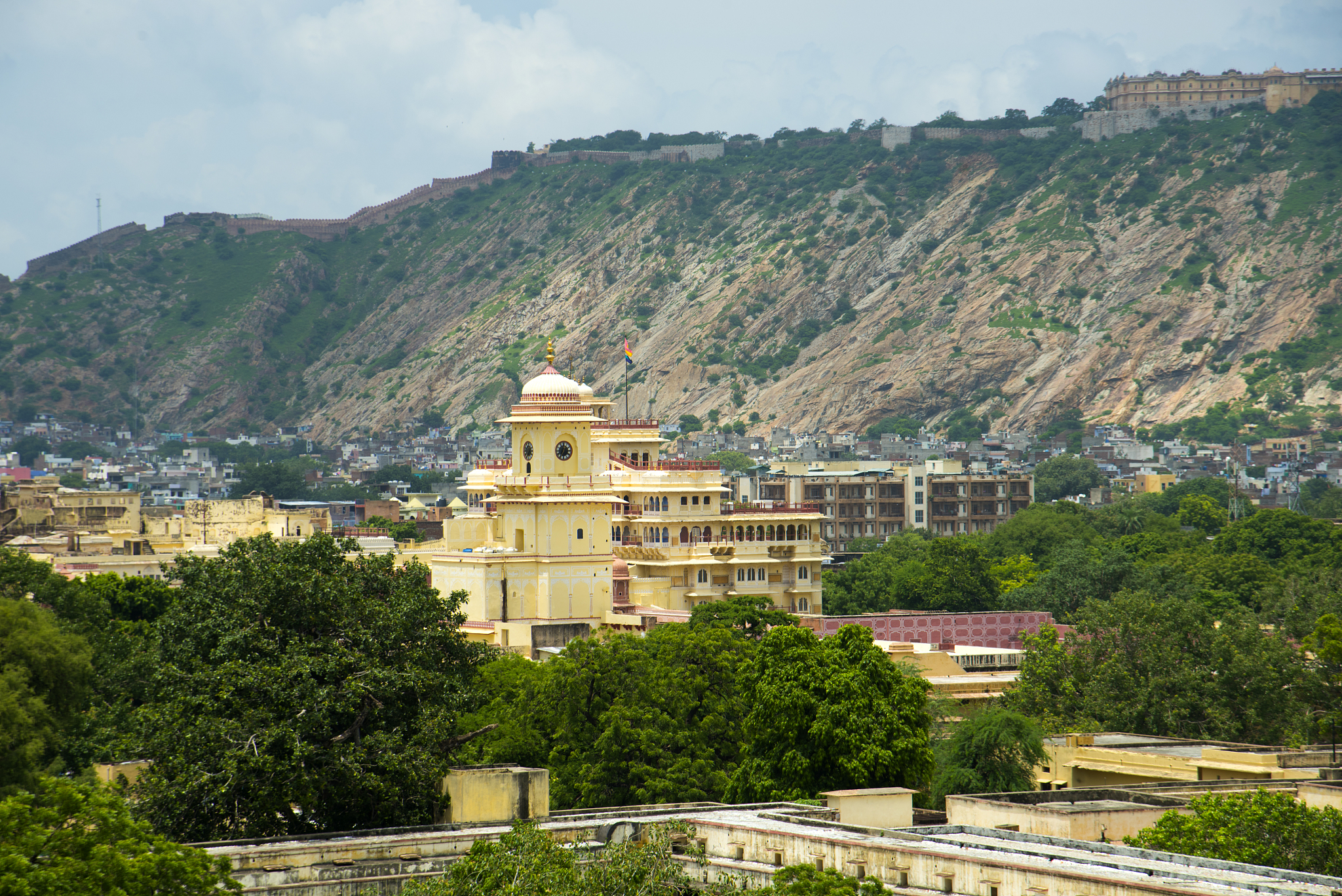view from hawa mahal of pink city jaipur declared world heritage