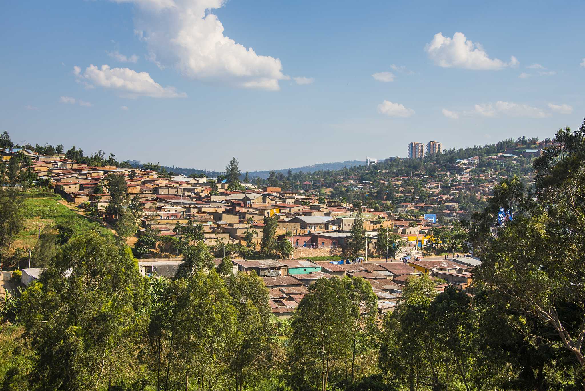 rwanda, view to kigali