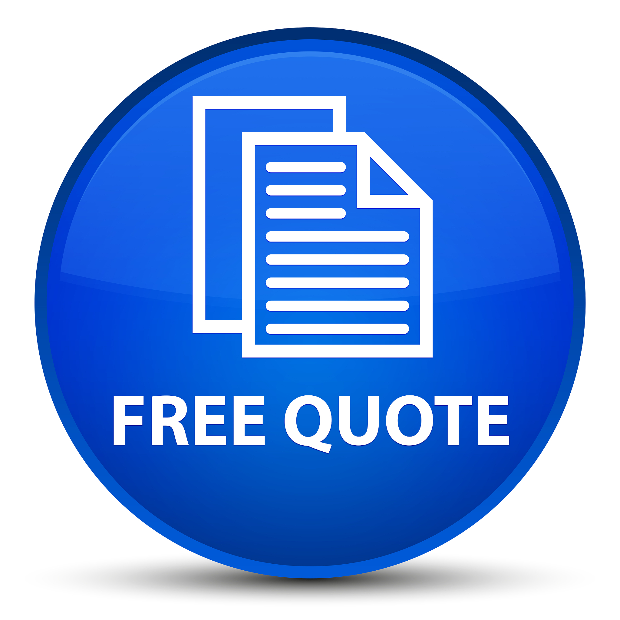 free quote special blue round button