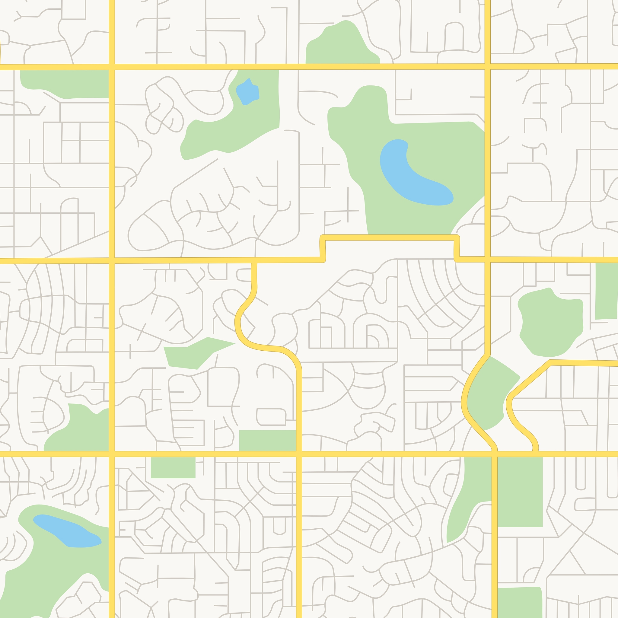 streets of a city - map