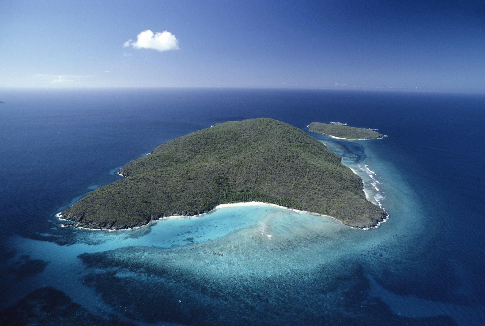island, st. thomas, us virgin islands, aerial view
