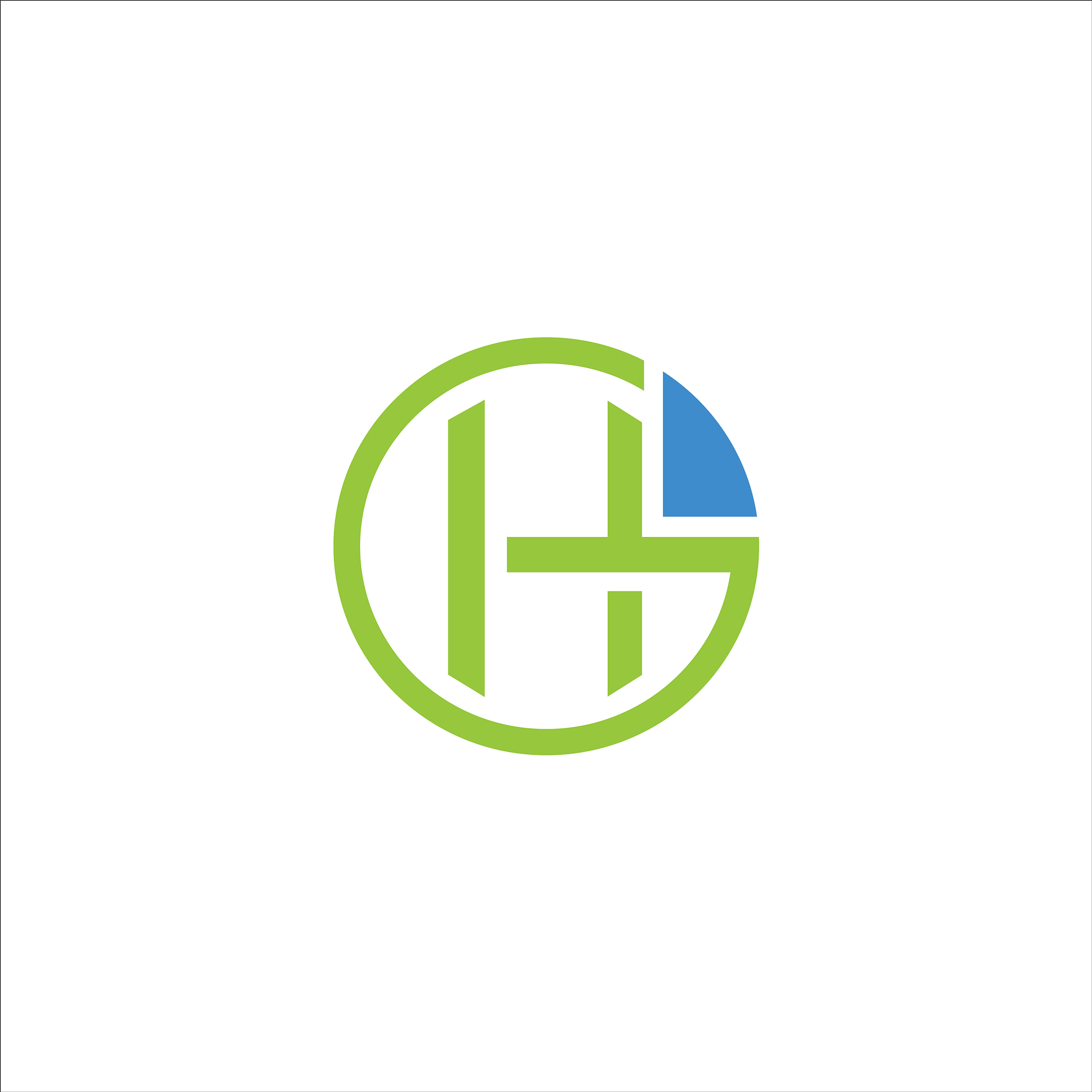 initial letter gh or hg logo design template