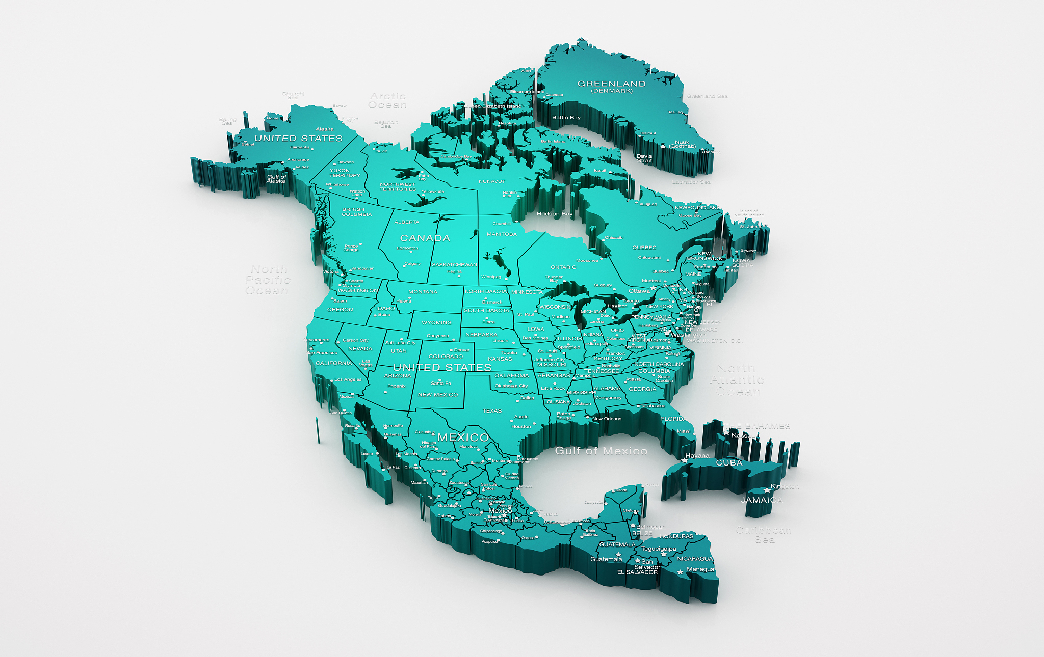 north america map