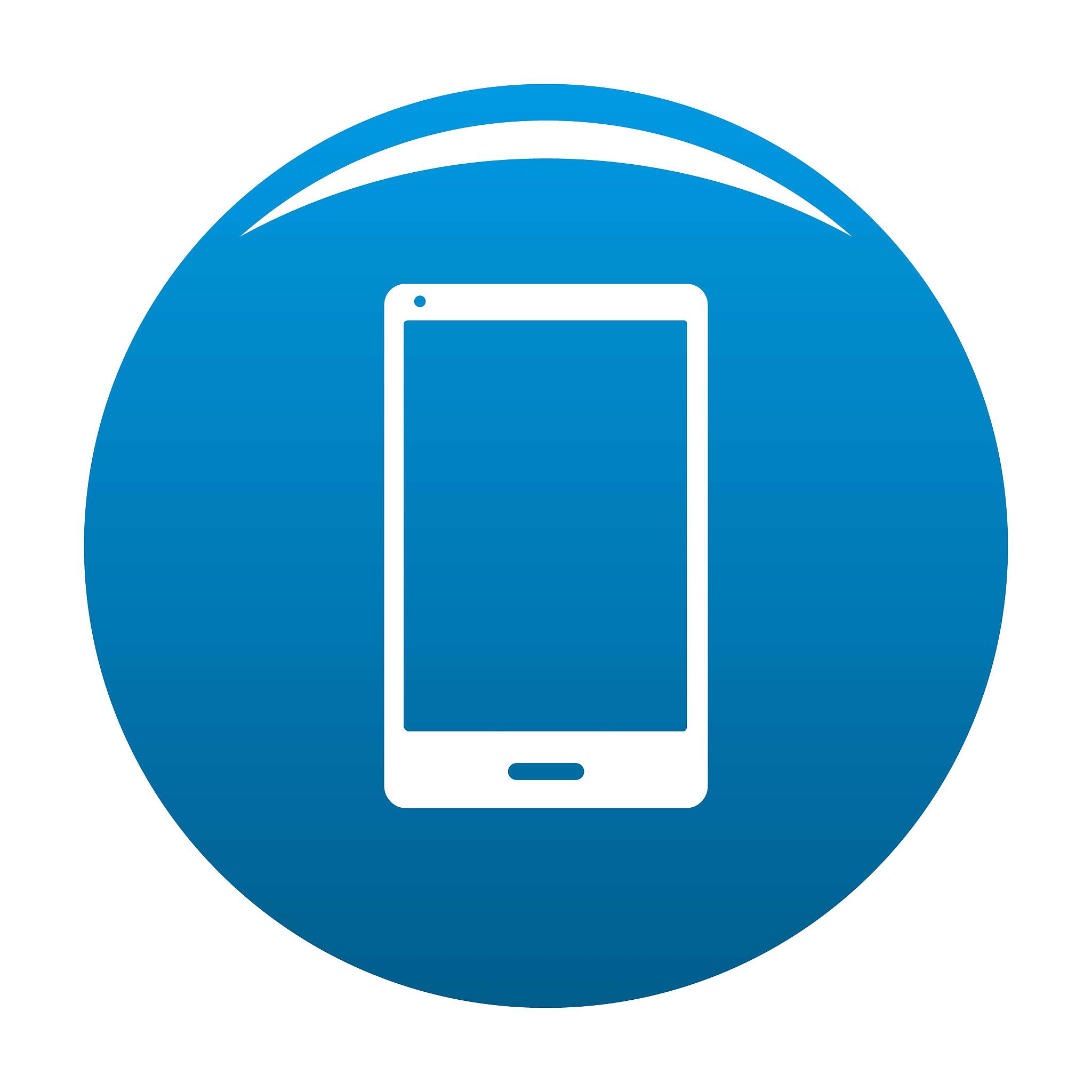 smartphone icon blue vector