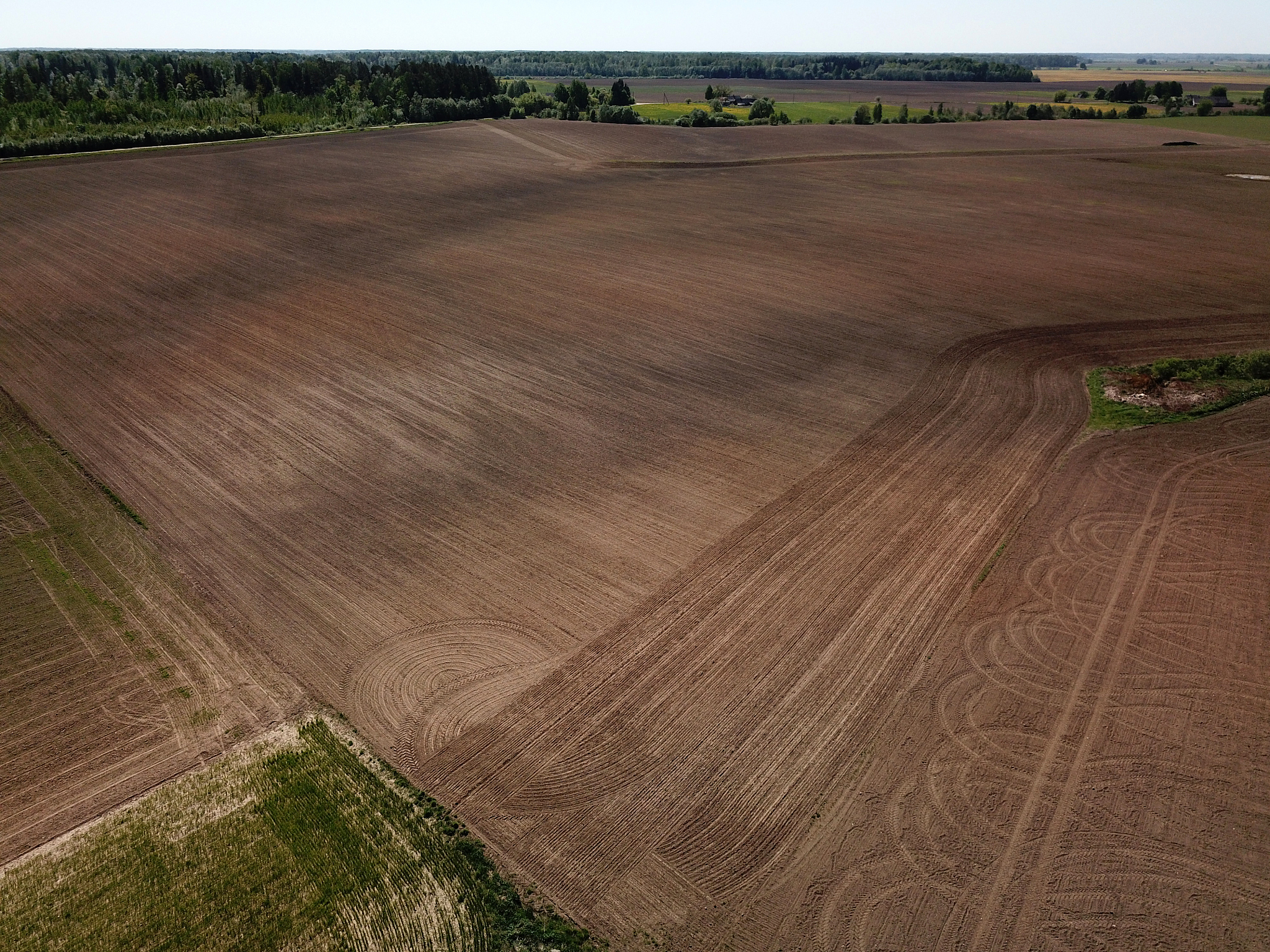 empty farm fields