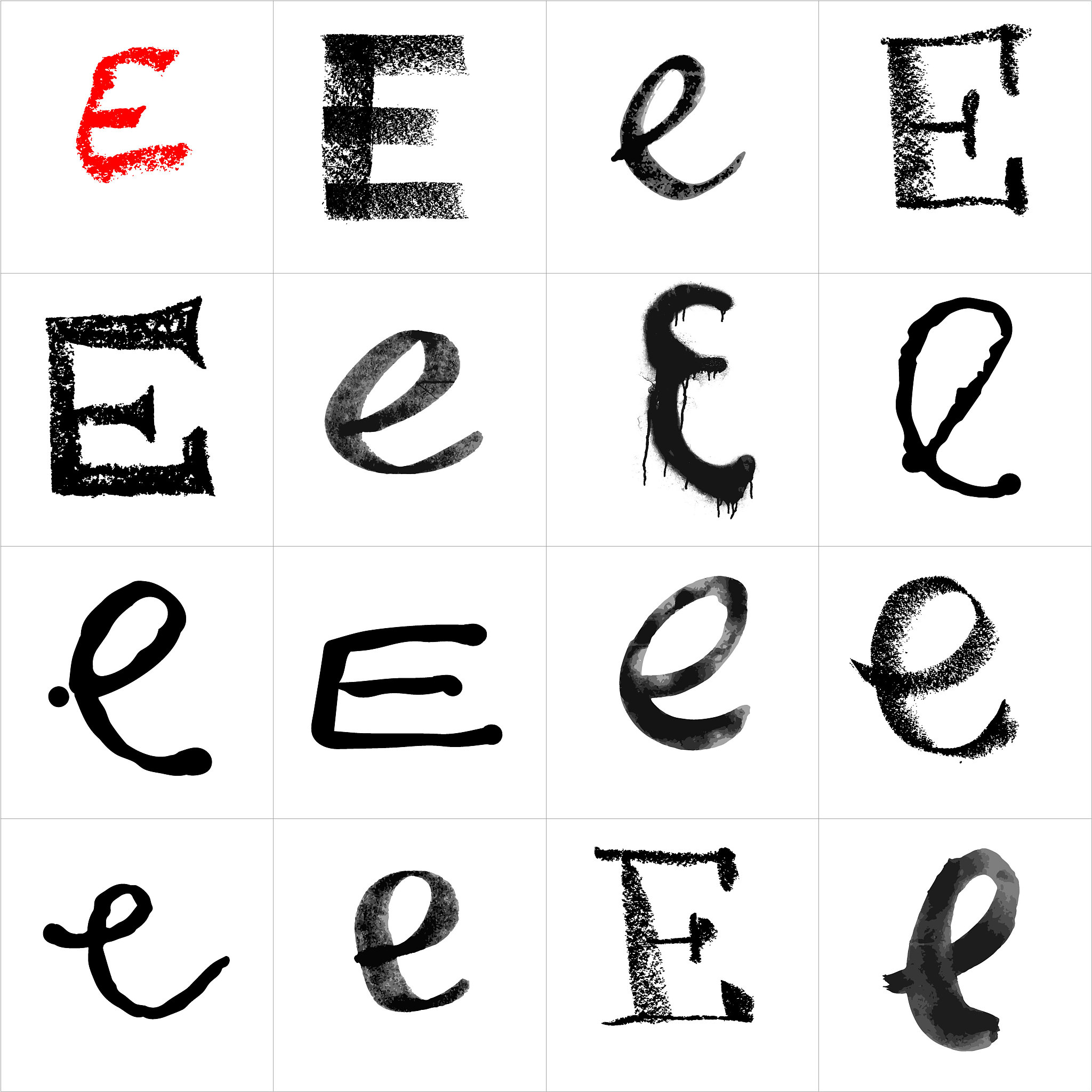 hand drawn letters.