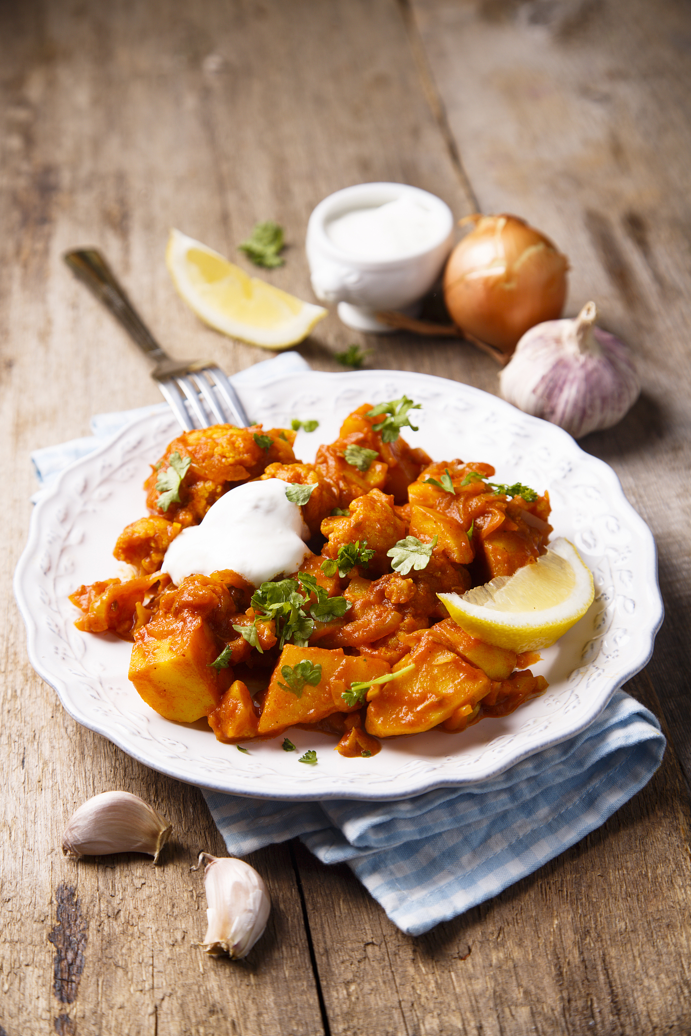 cauliflower and potato curry