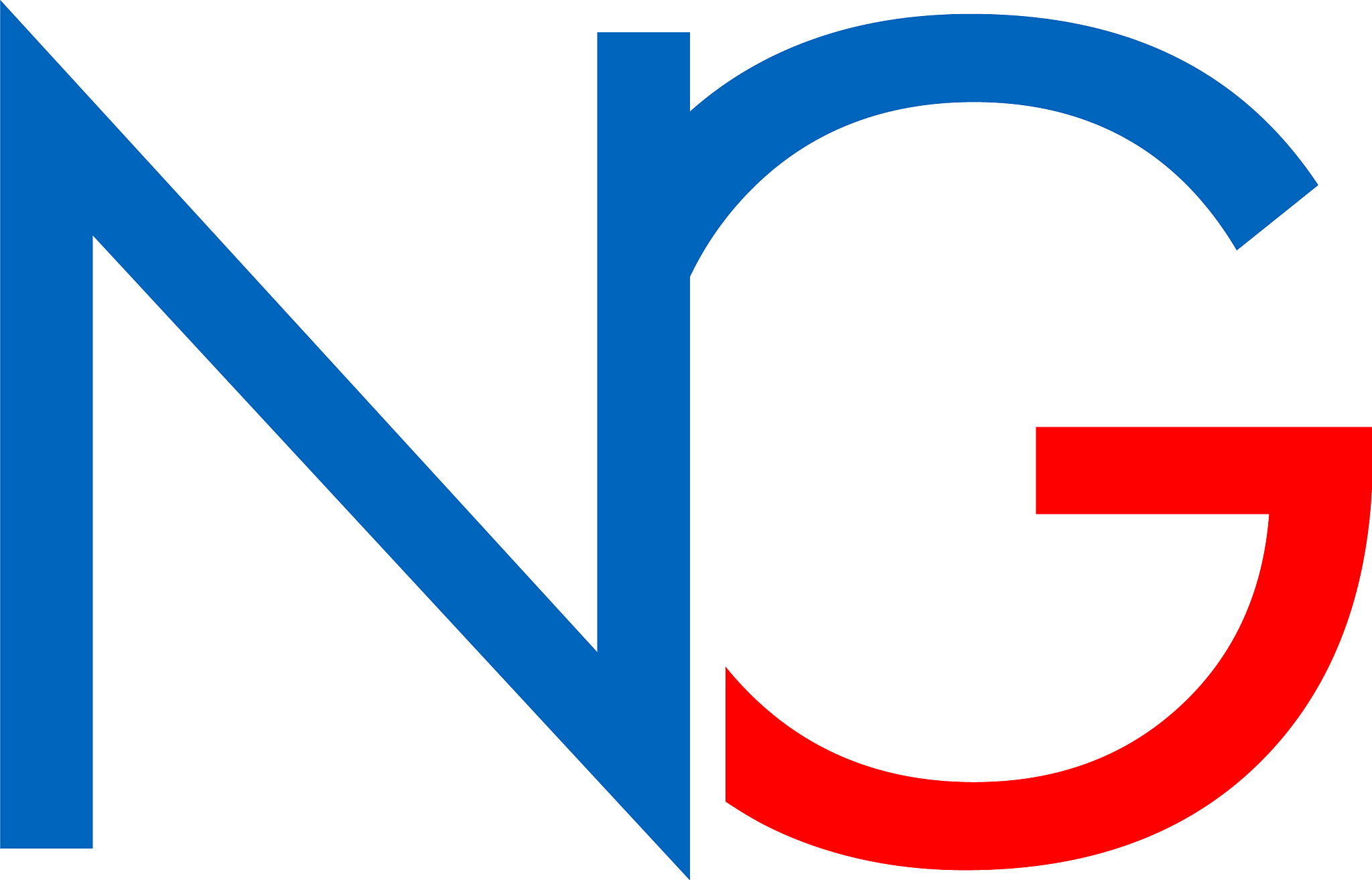 initial letter ng logo template design