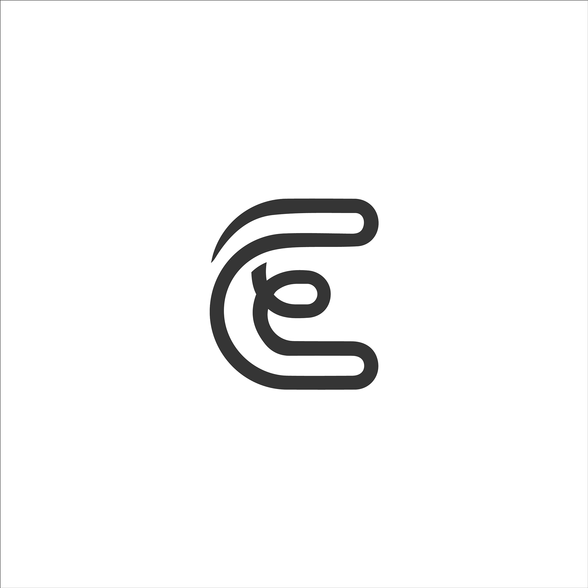 initial letter e logo concept design