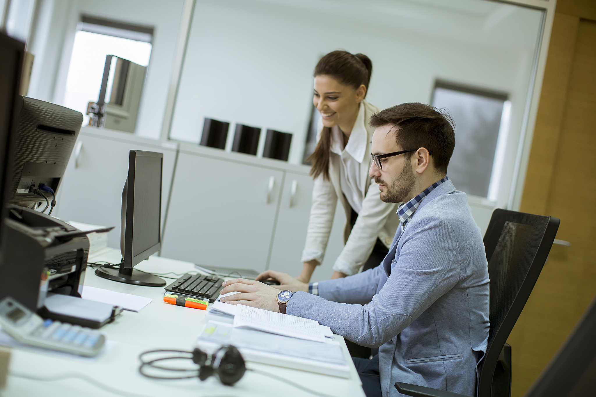 young people working in the office
