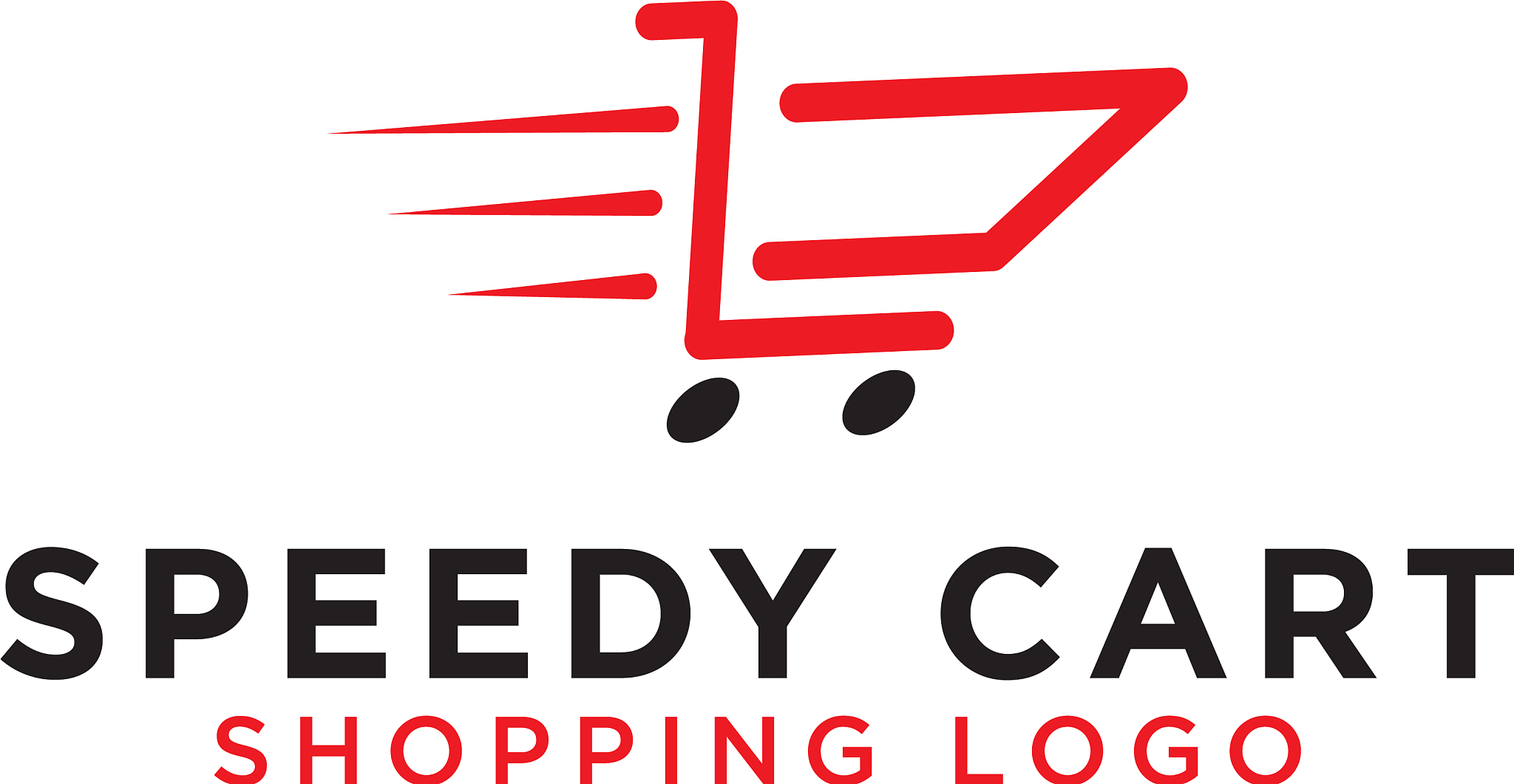 shopping cart logo design template