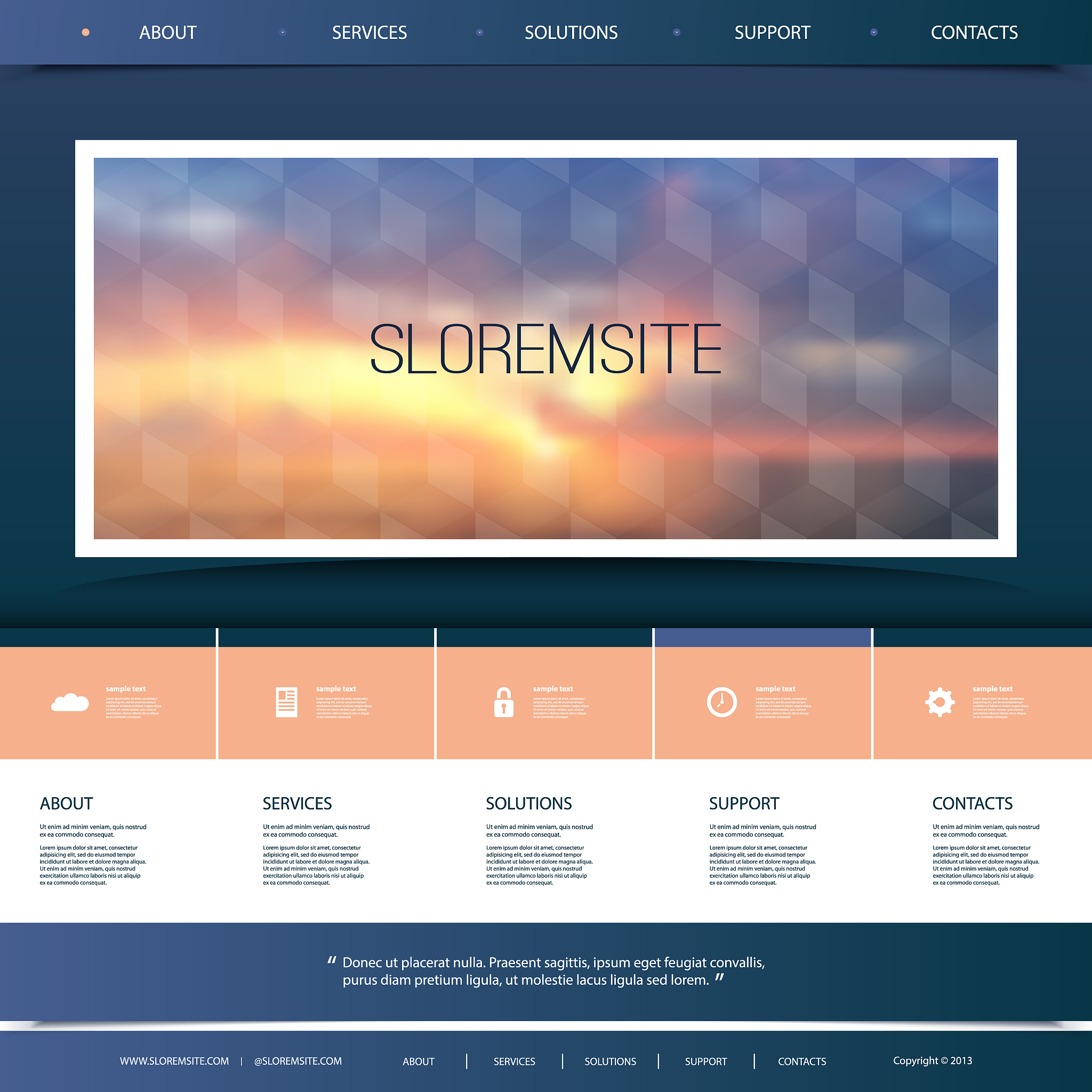 one page website template