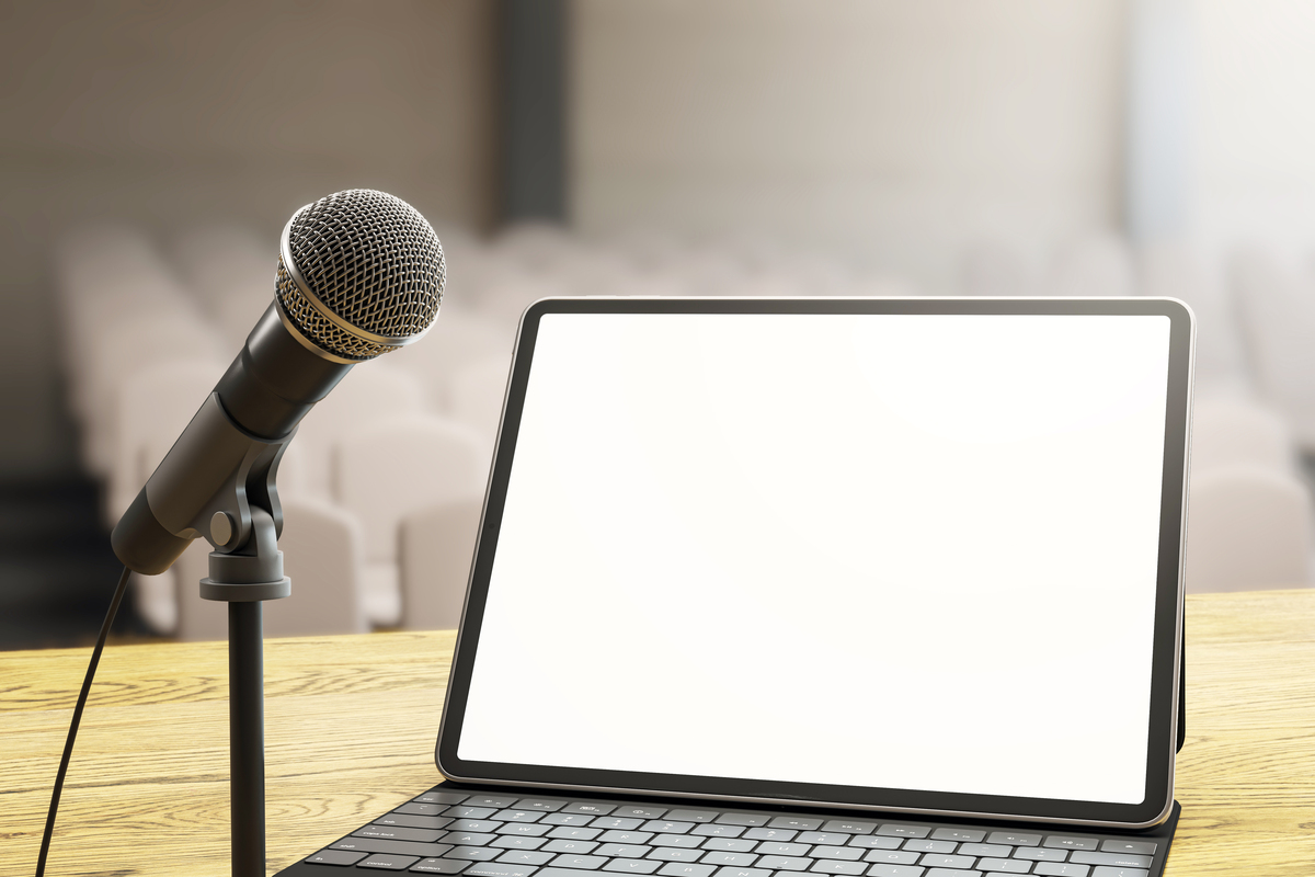 教育机构麦克风标题