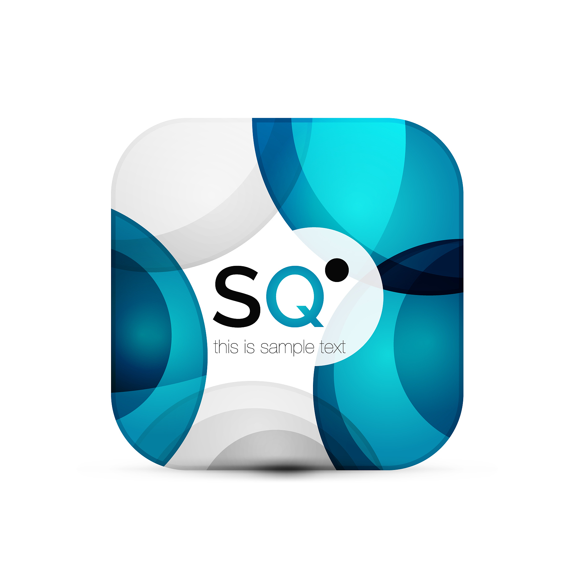 square geometric abstract business emblem