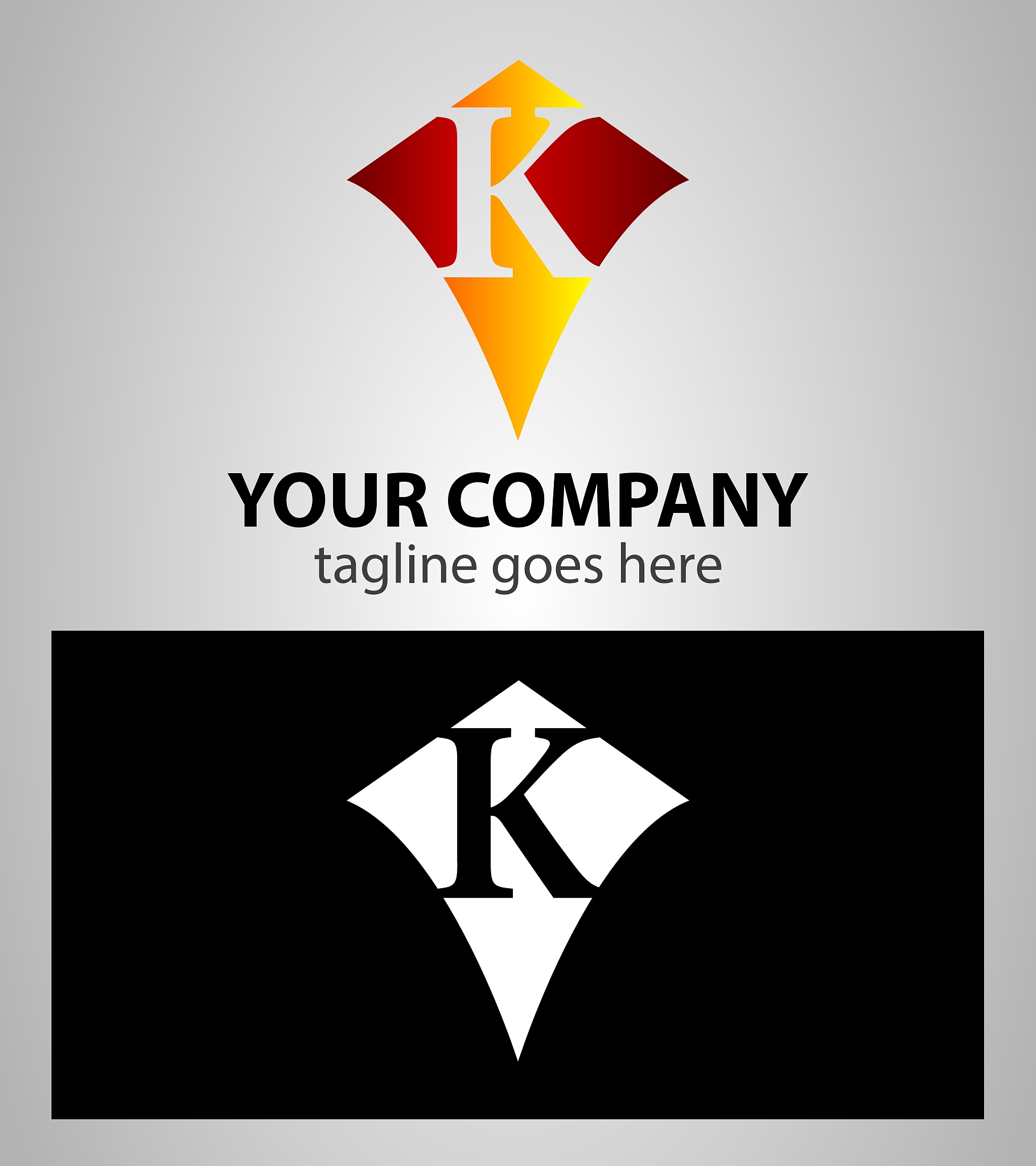 letter k logo icon design template elements
