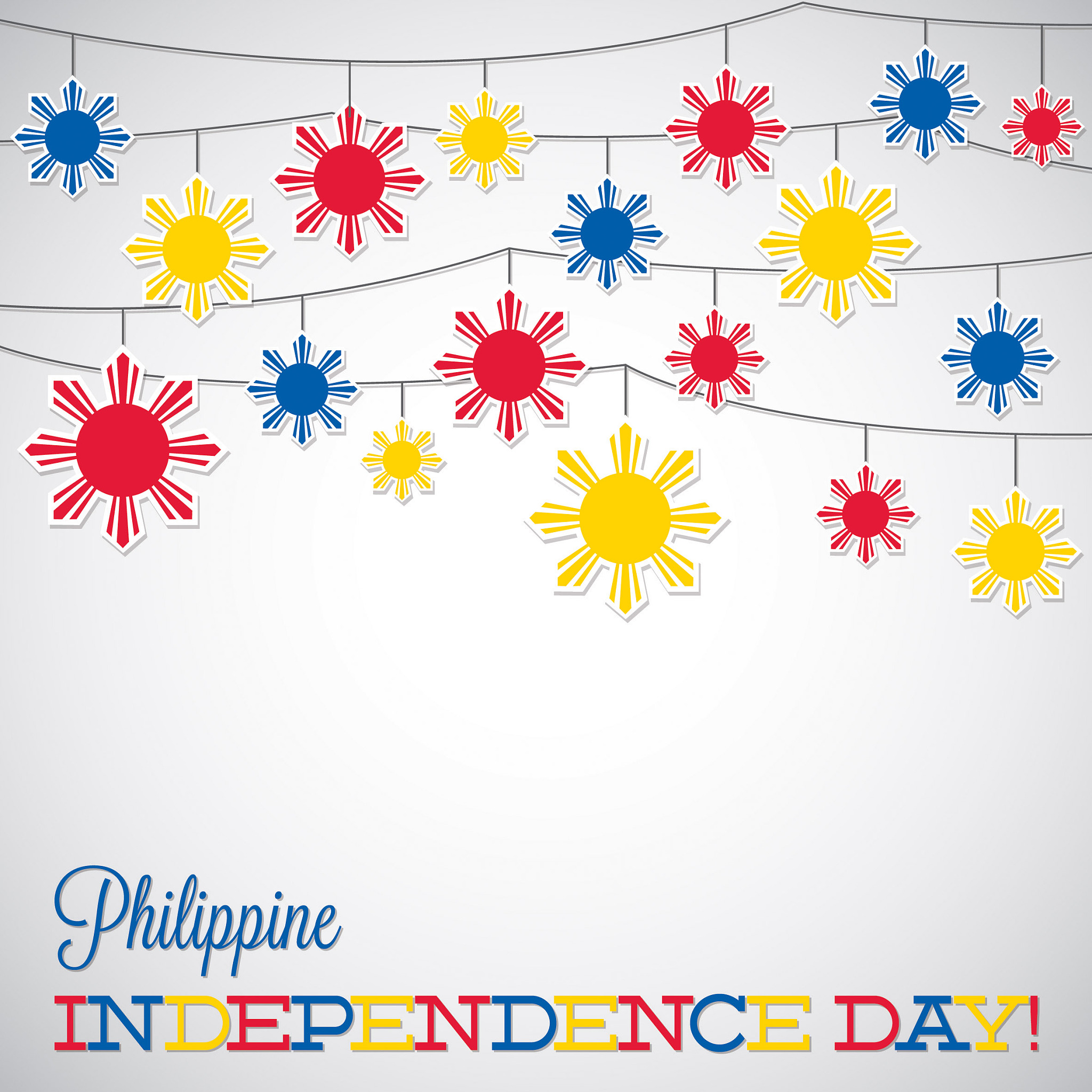 string philippine independence day card in vector format.