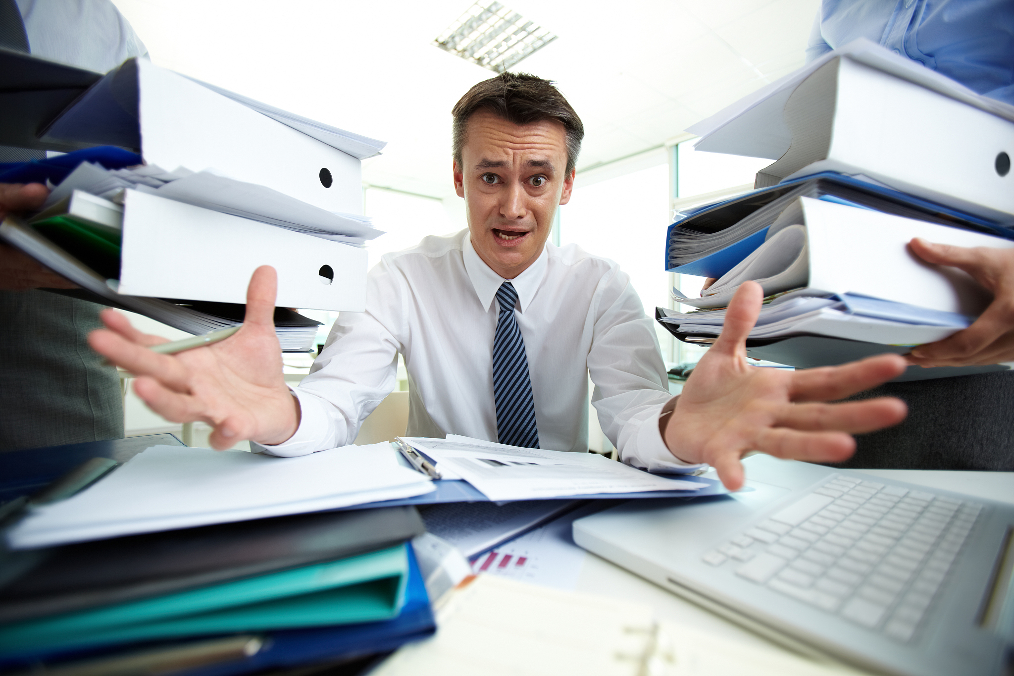 overloaded with paperwork