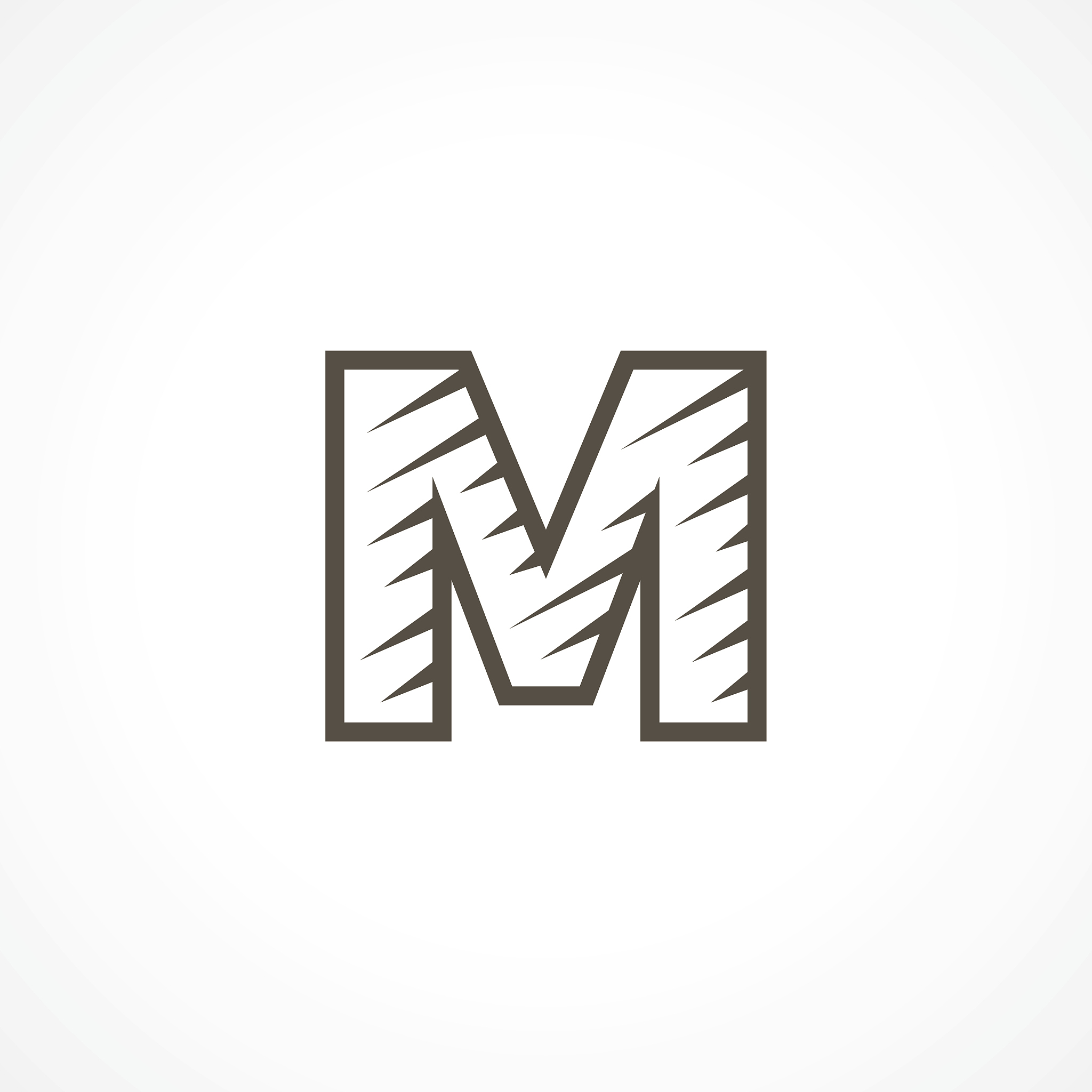 letter m icon design template elements
