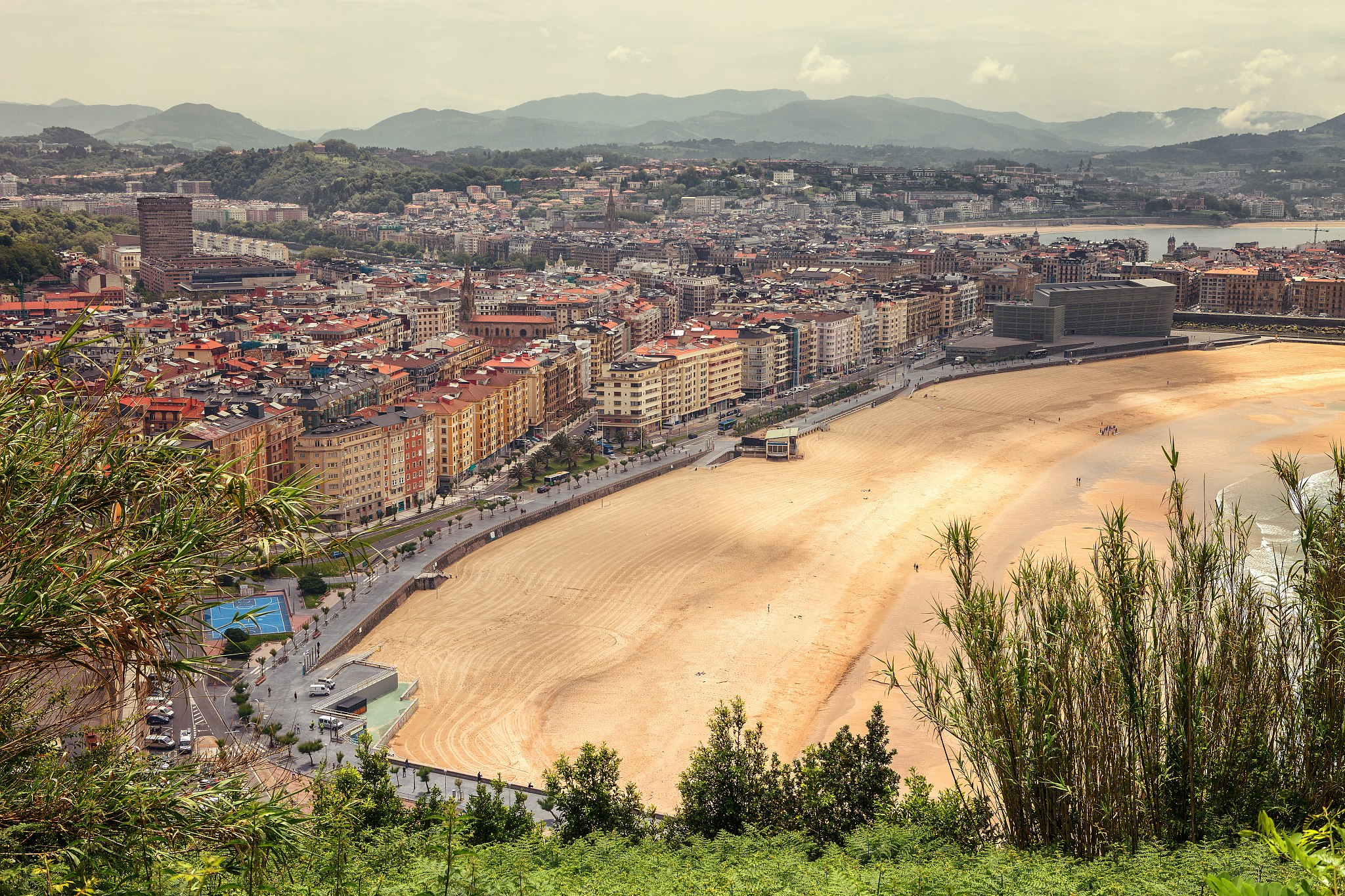 overview of san sebastian, at the entrance to the way of st. jam