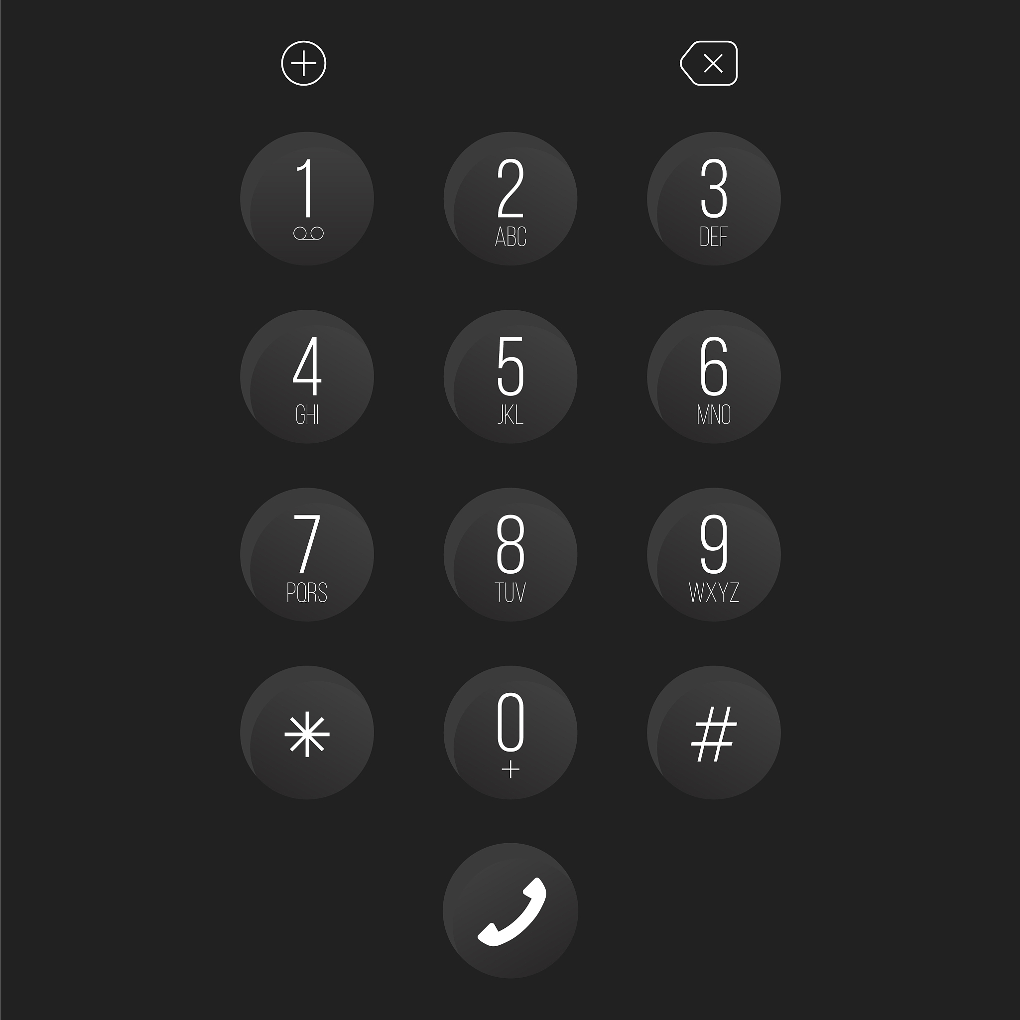creative of phone dial keypad