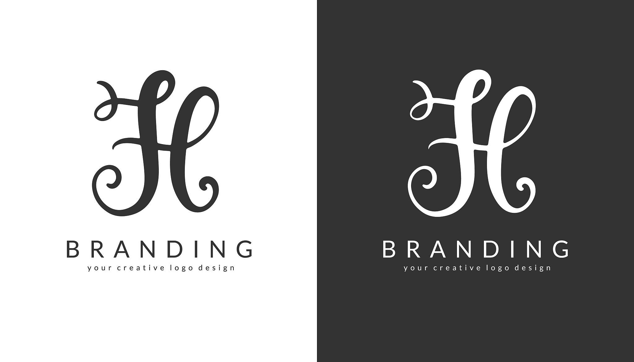 h letter design template