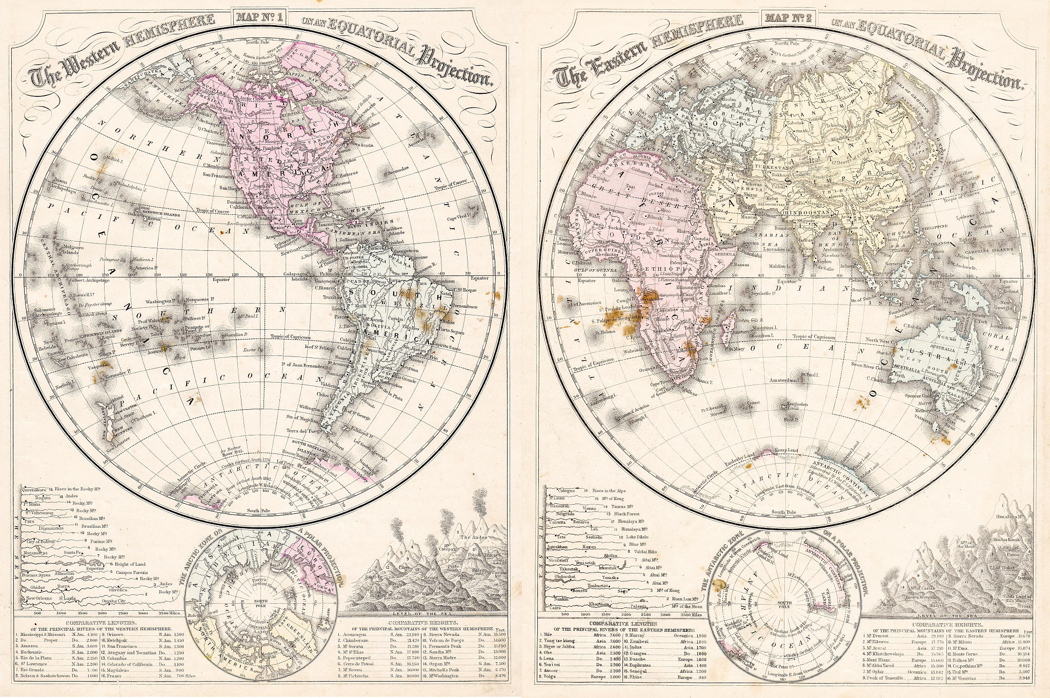 easter hemisphere map 1867