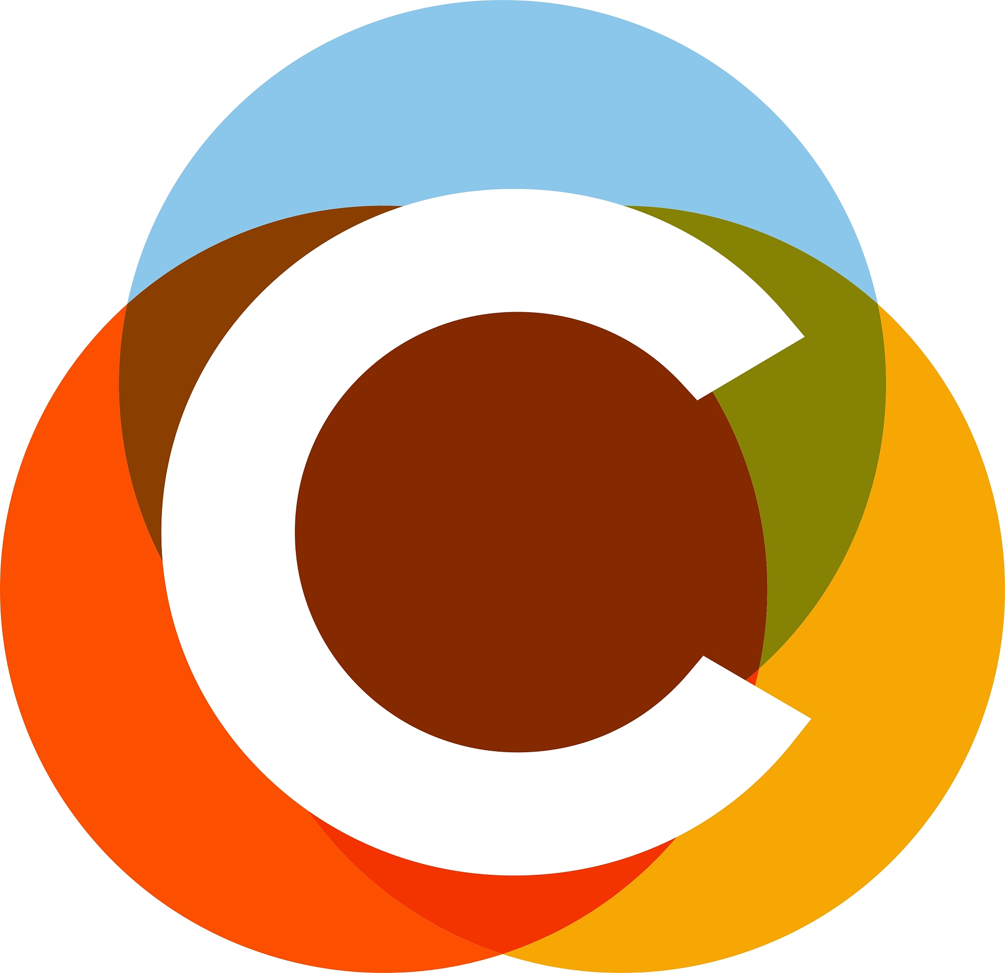 color letter c logo icon design