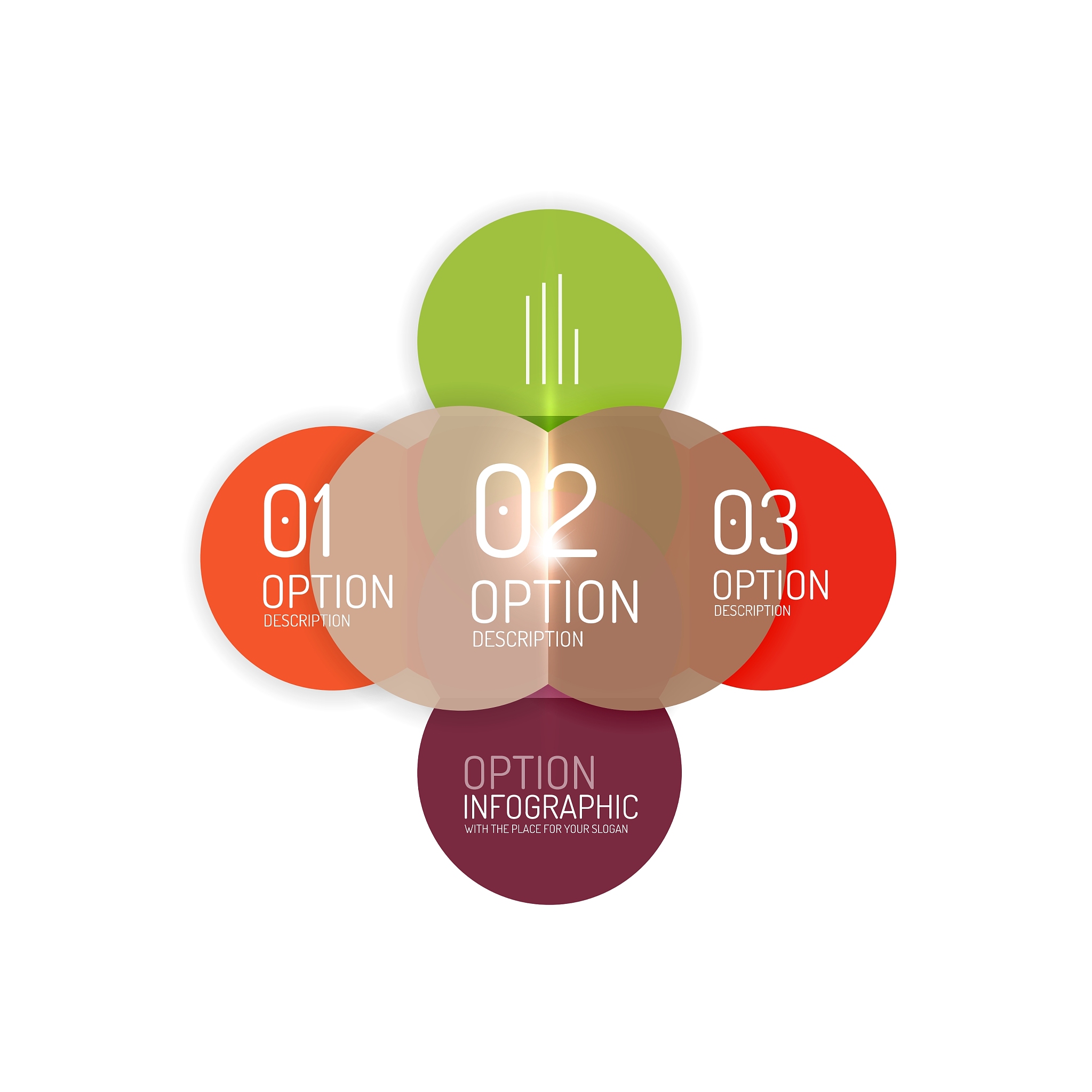 geometric modern infographic options templates