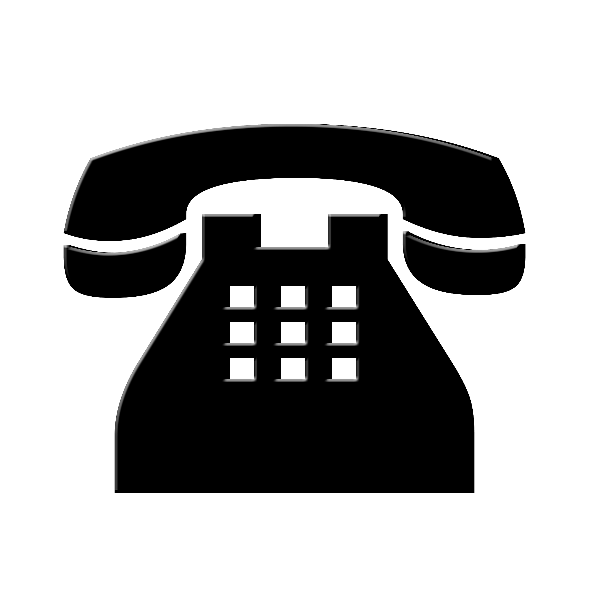 three dimensional phone illustration on white.