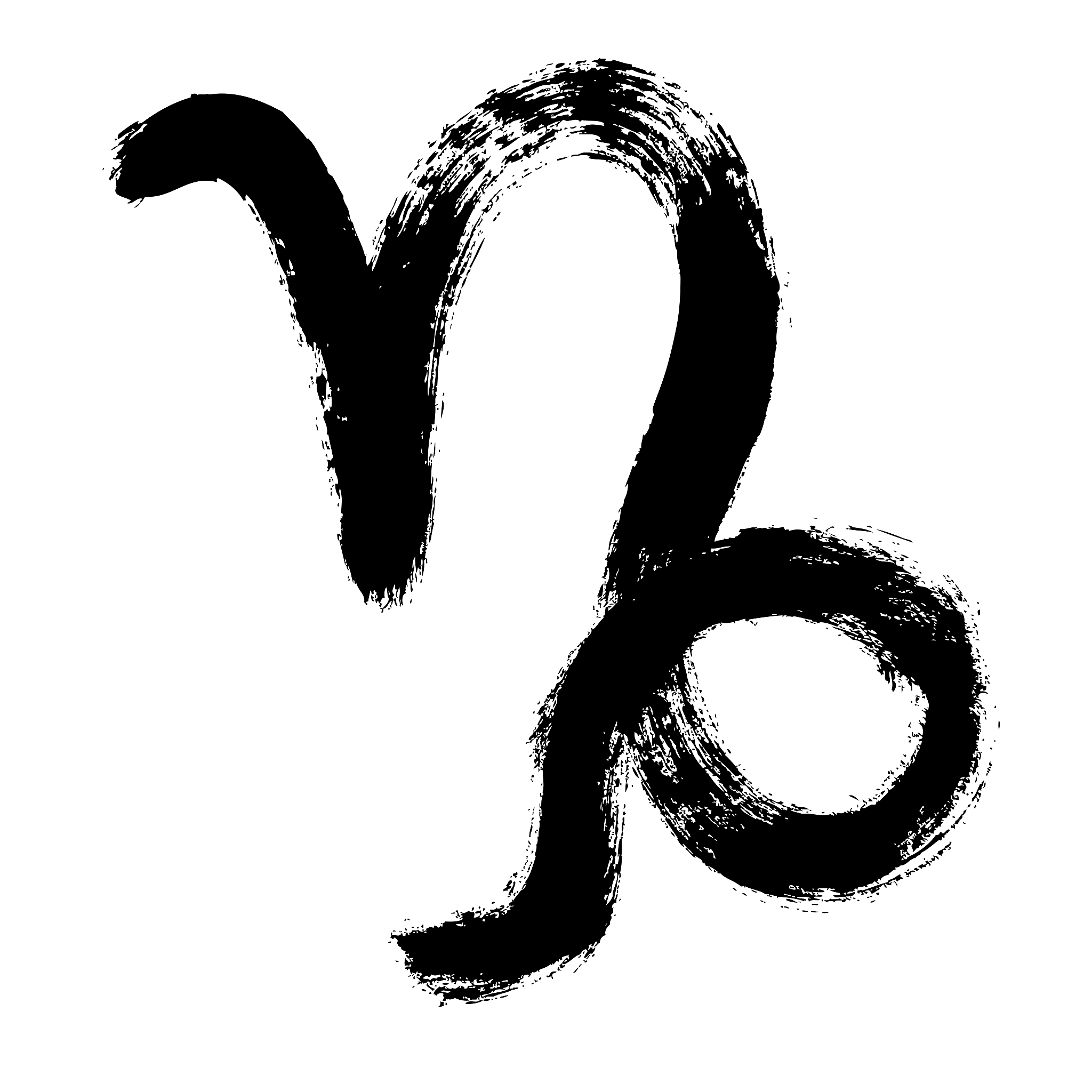 capricorn zodiac sign. hand painted design vector illustration. 