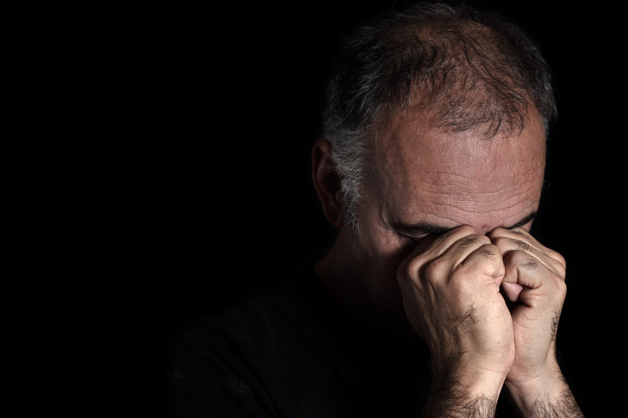 worried mature man