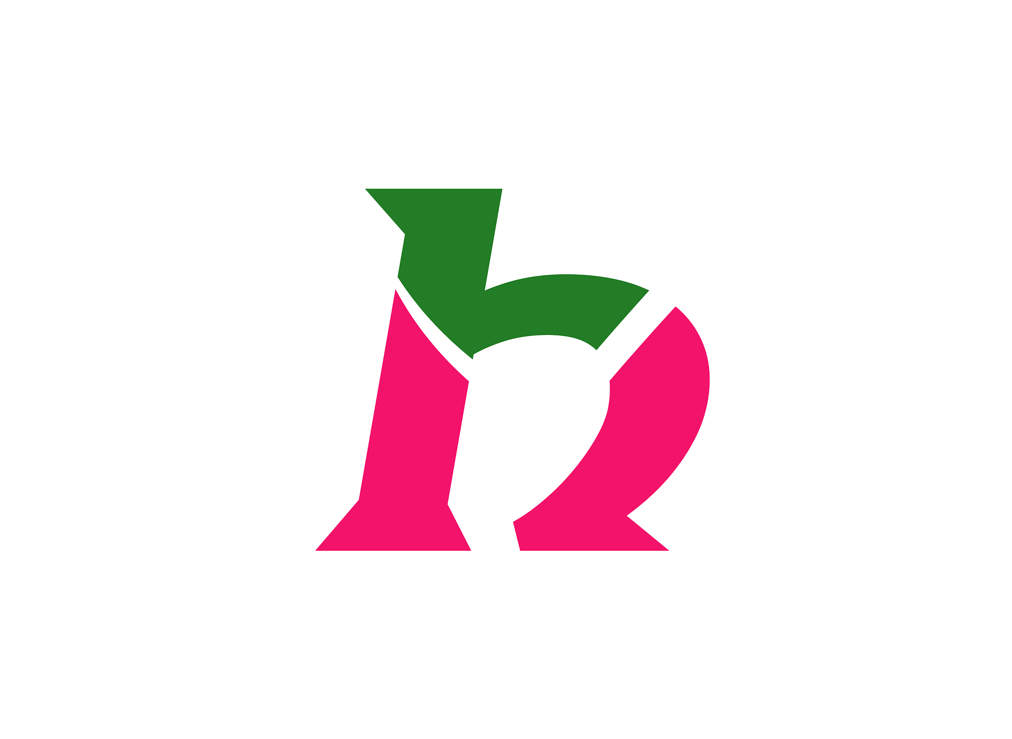 abstract letter h logo icon design