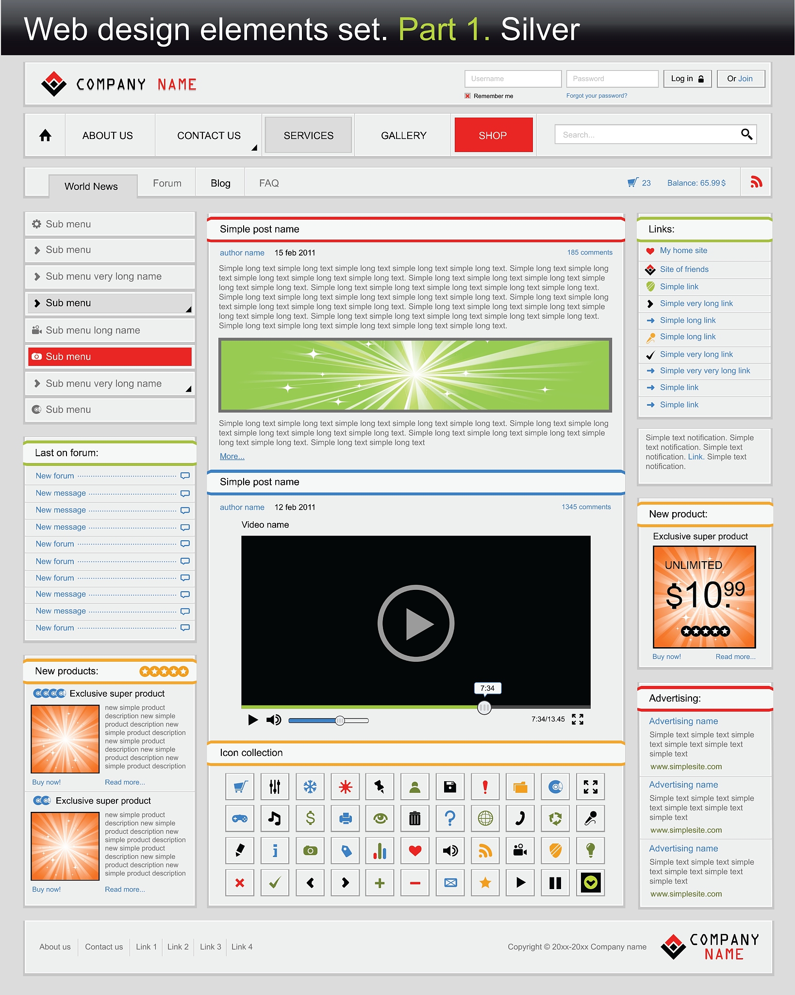 web design elements