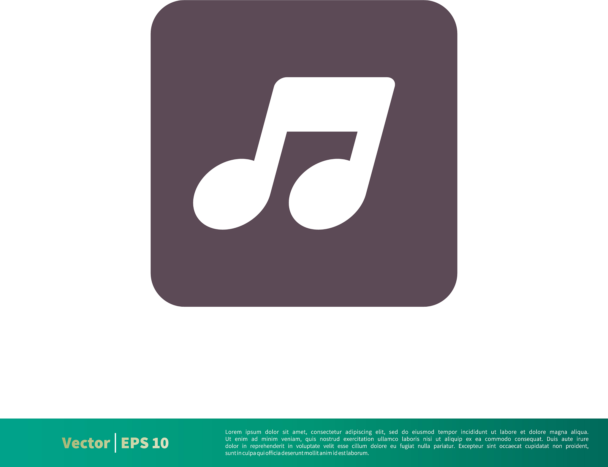 music note icon logo template design eps 10
