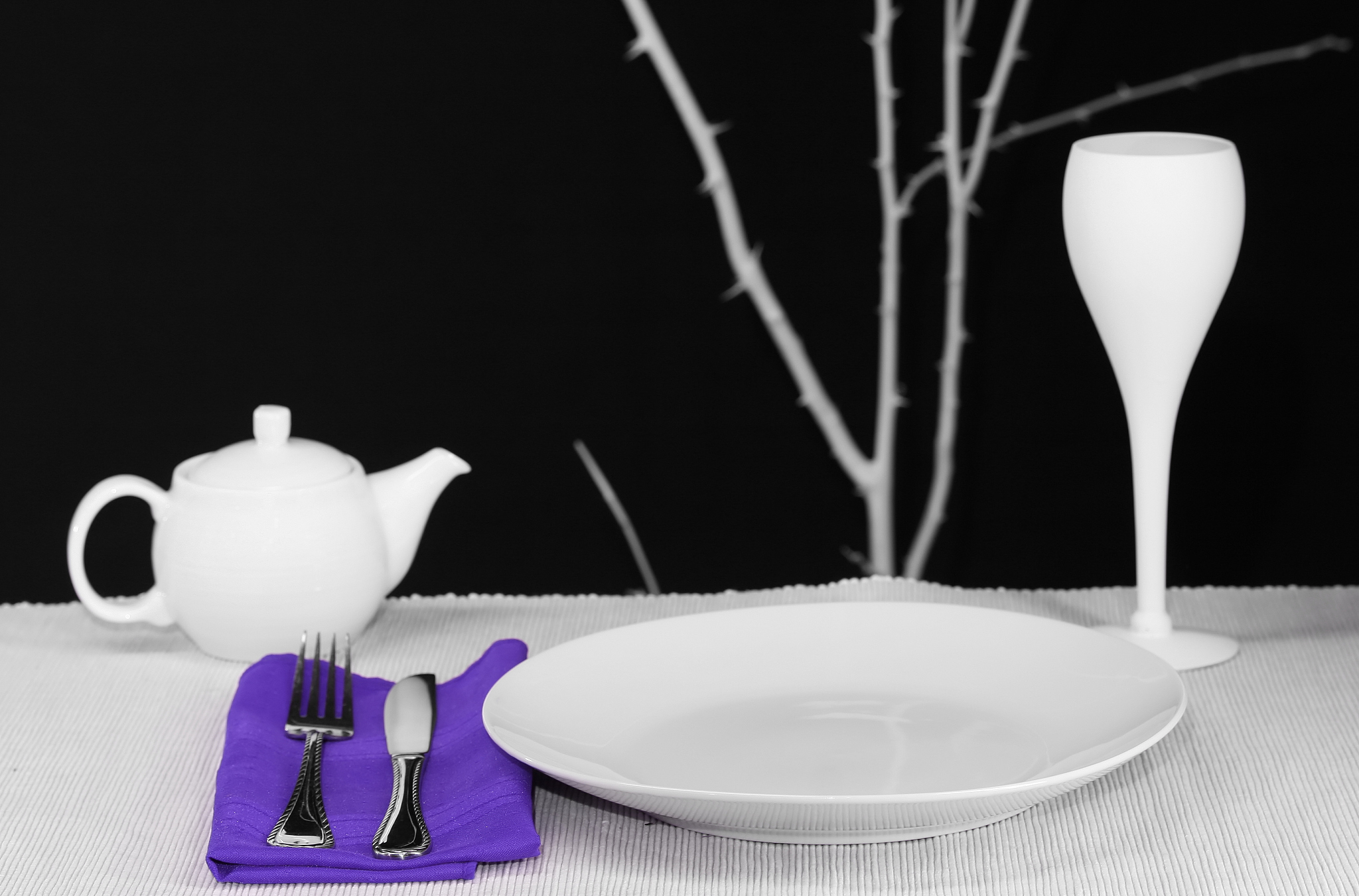 table set for one