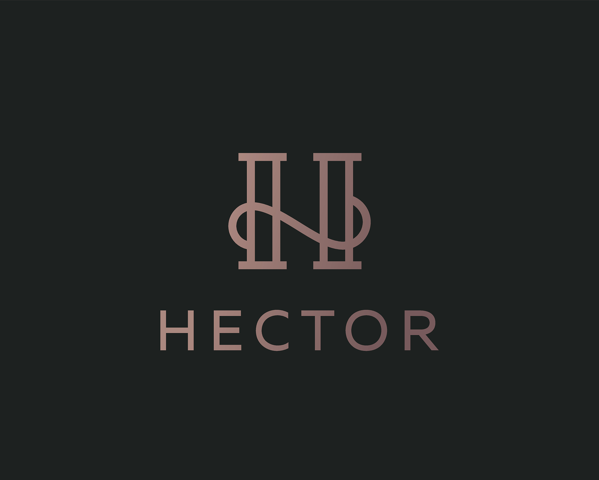 elegant line curve vector icon. premium letter h icon design. lu