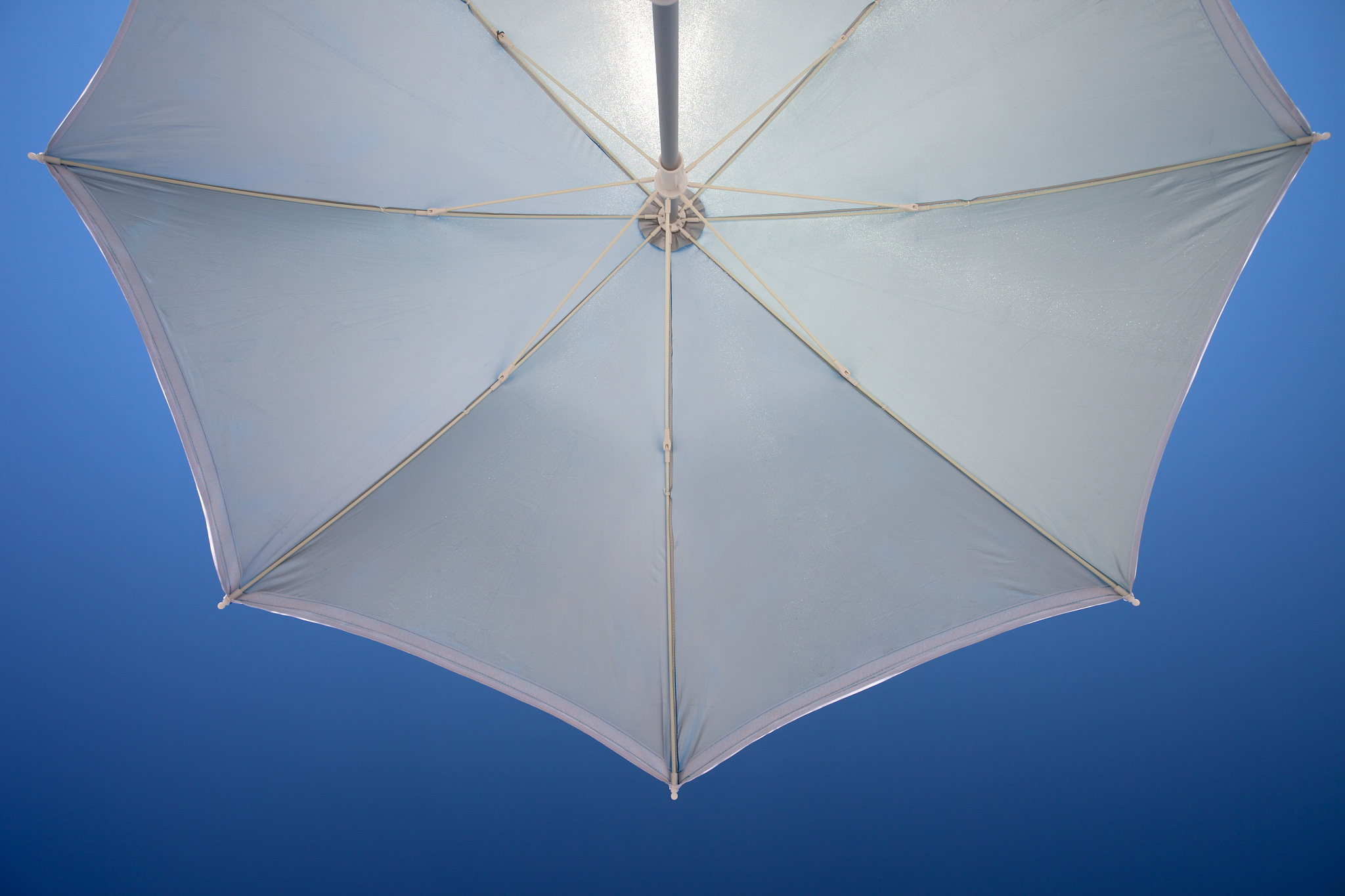 view from under a beach umbrella