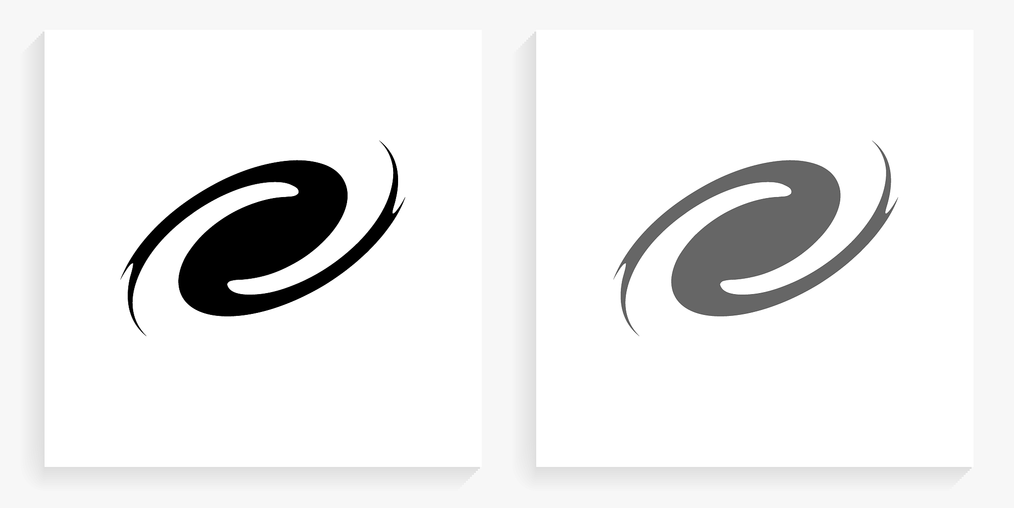 black hole black and white square icon