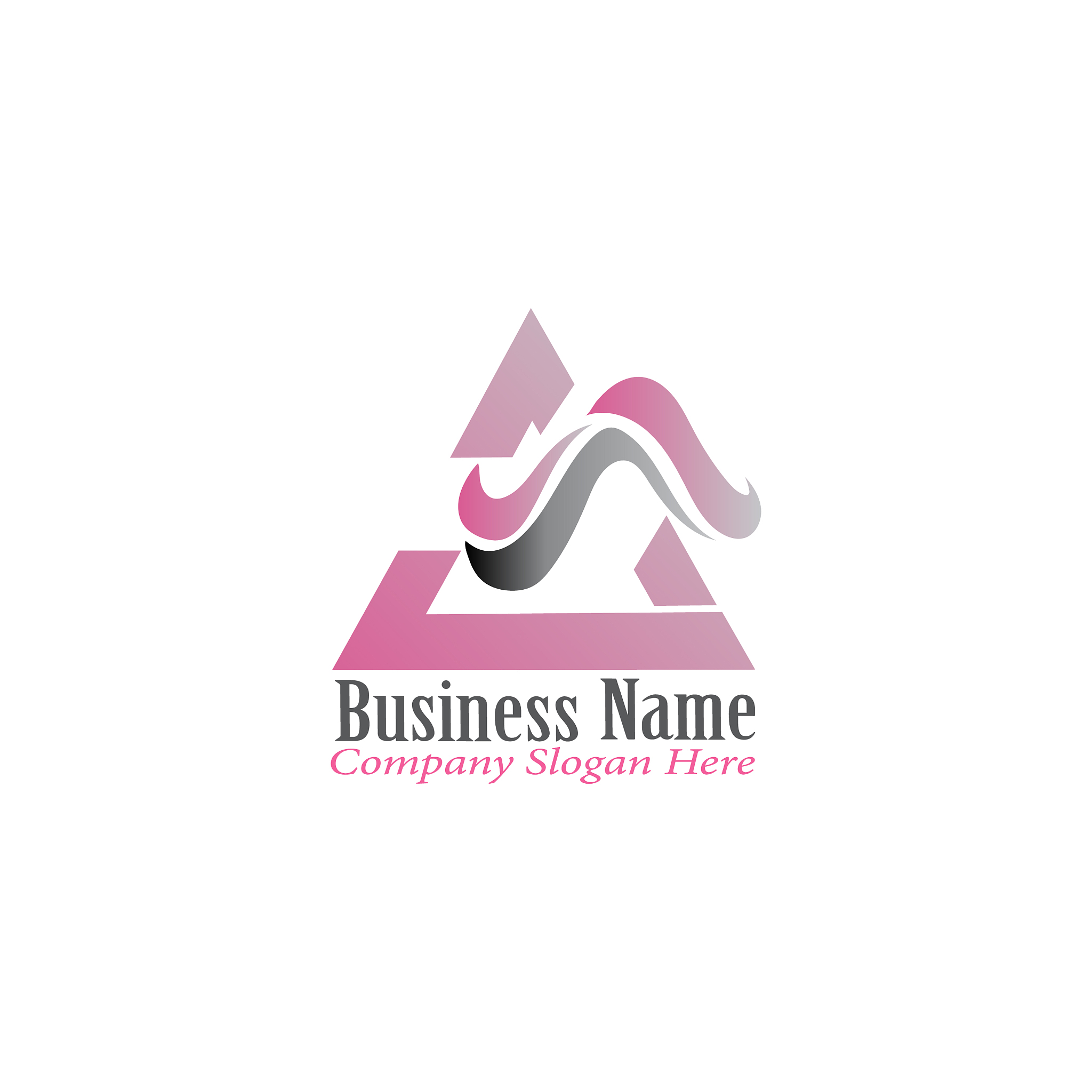 abstract fresh triangle logo design