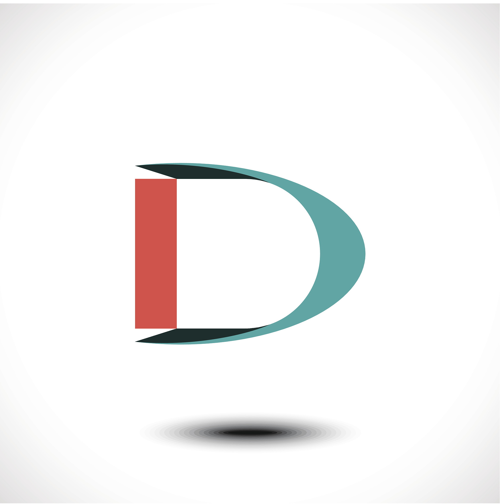 abstract letter d icon