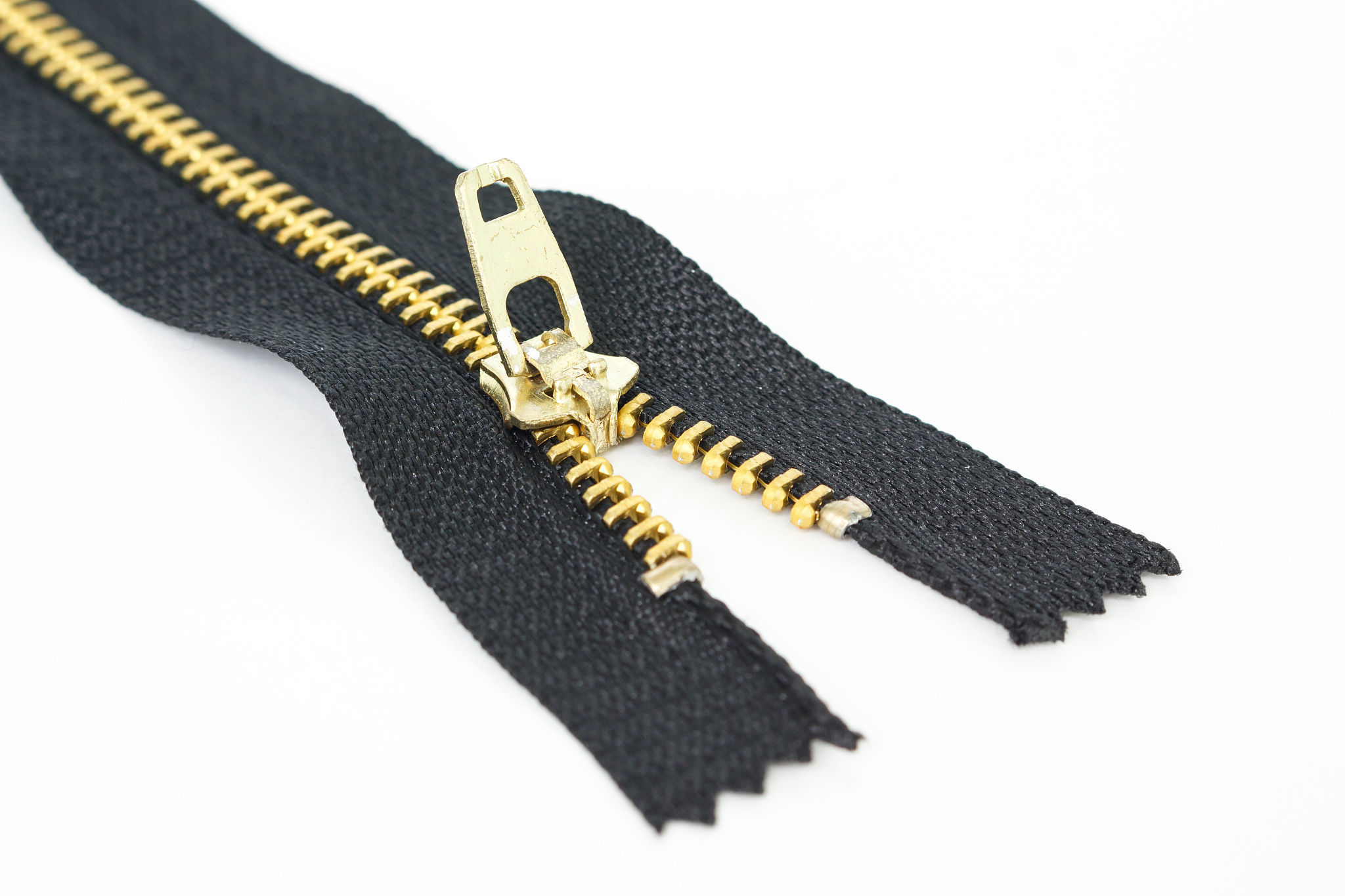 zipper object on white background