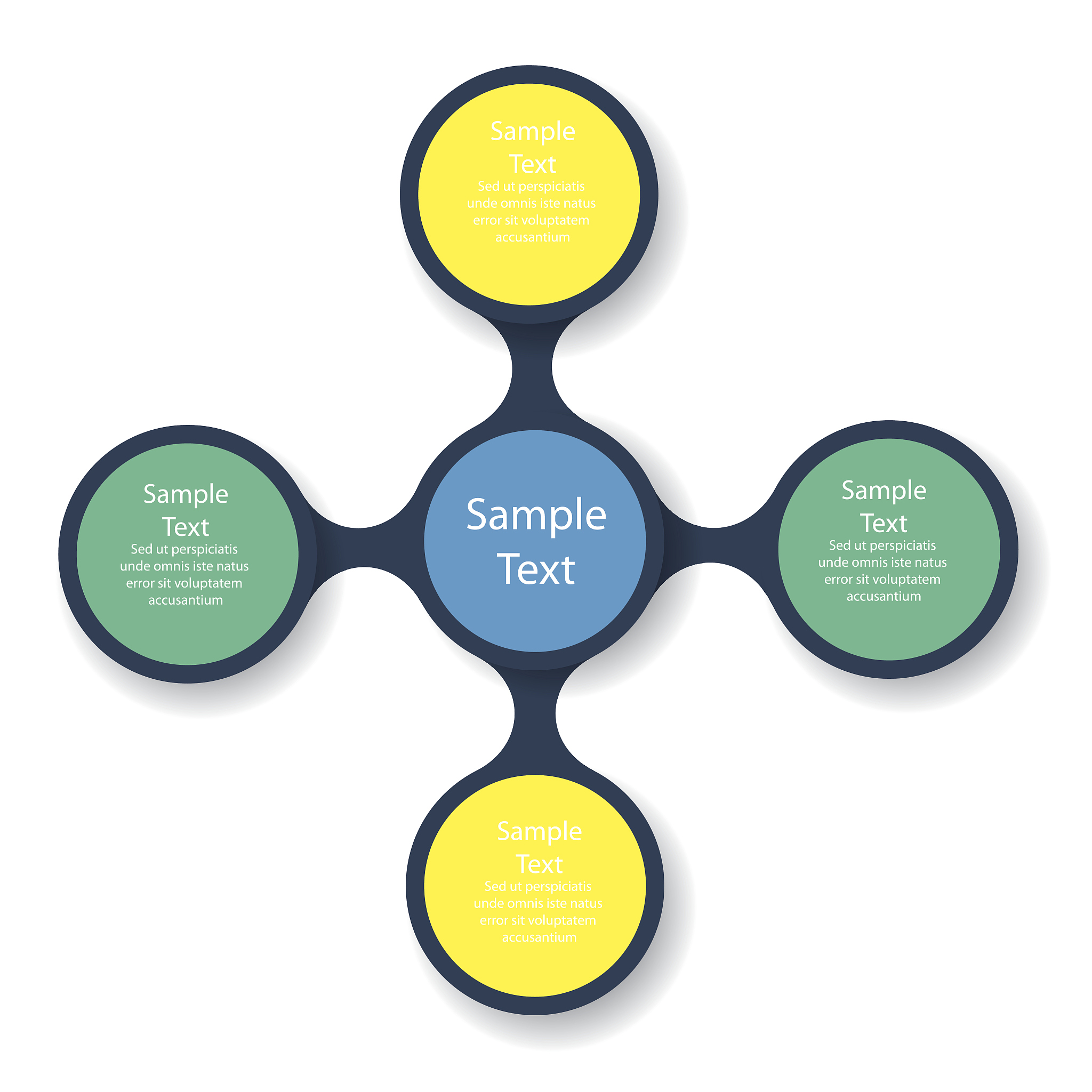 colorful round diagram infographics for presentations