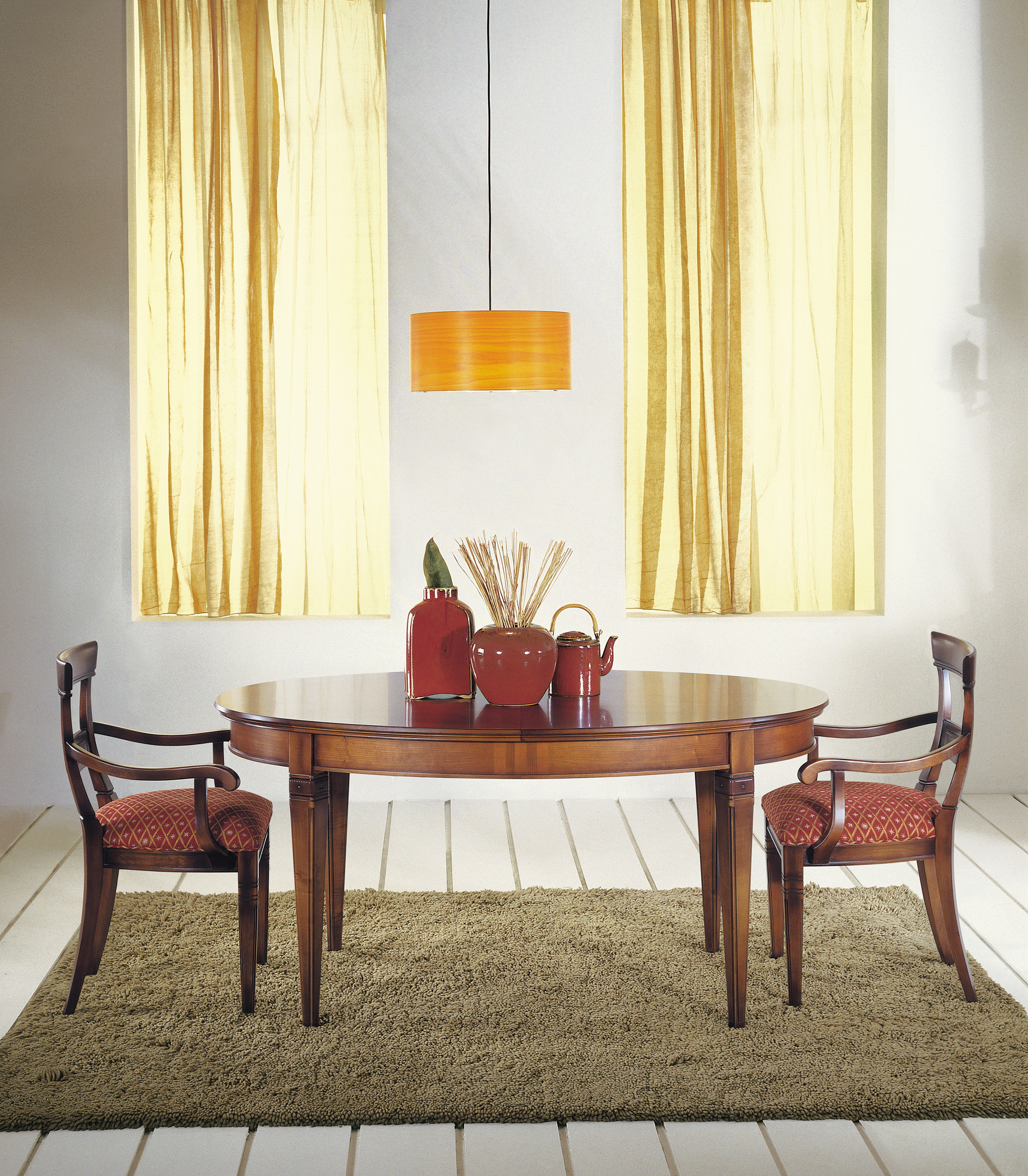 symmetrical dining room