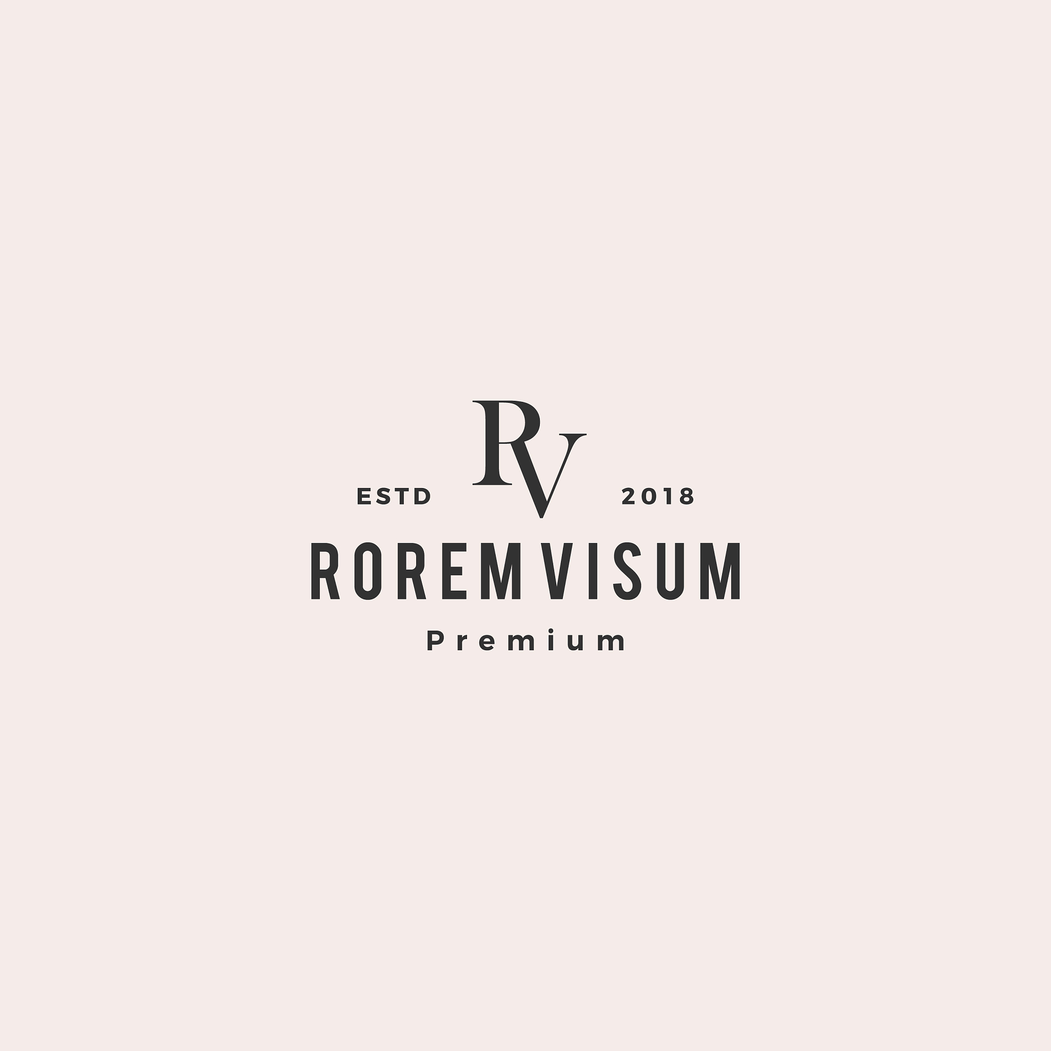 rv letter logo icon