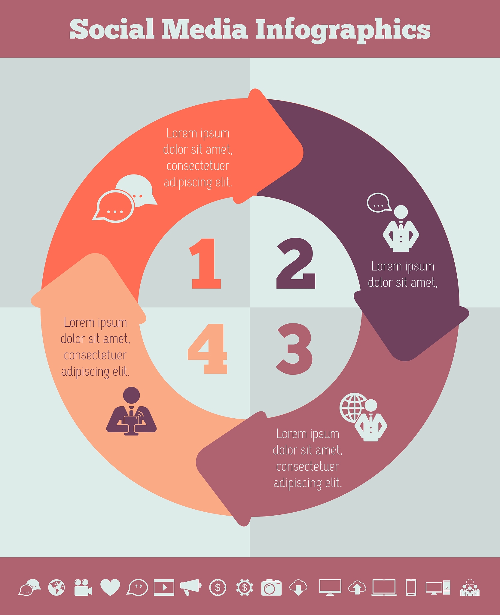 social media infographic template