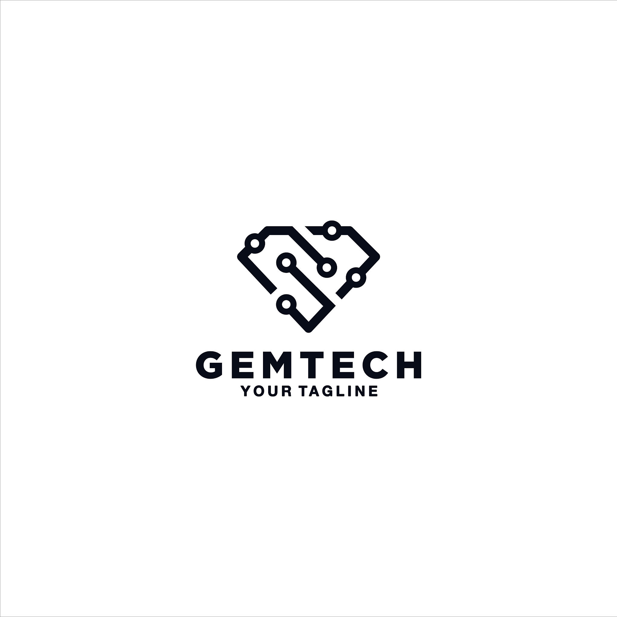 diamond technology logo design template