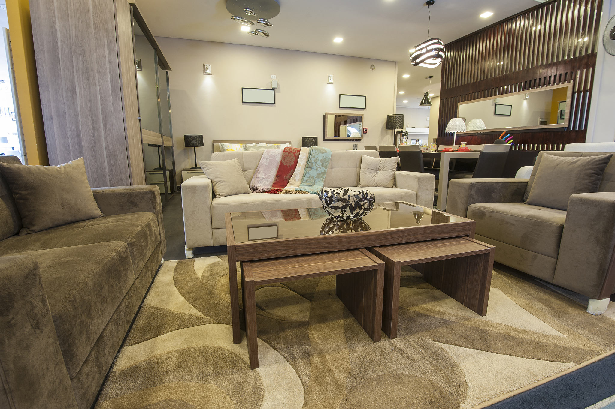lounge furniture in show room